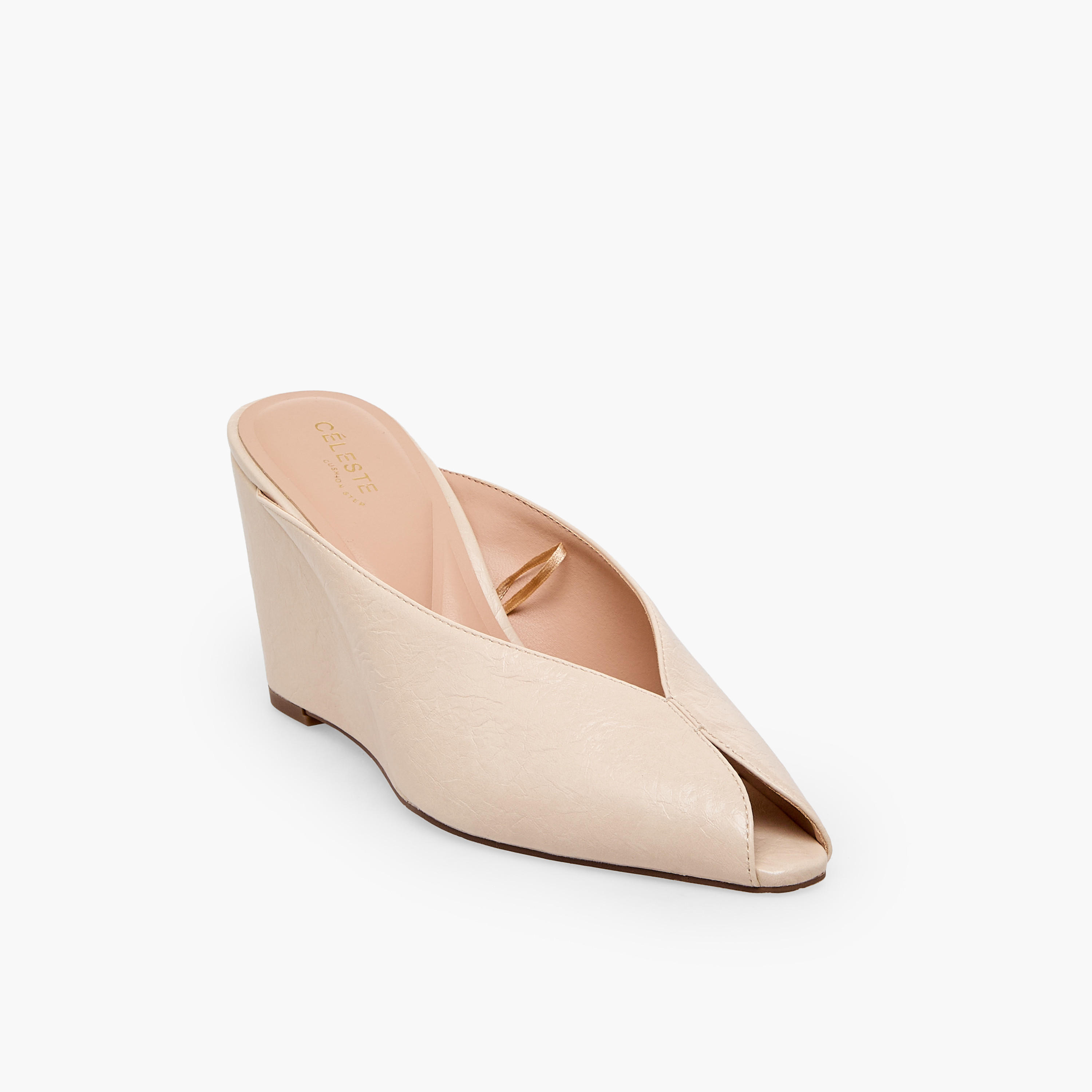 Celeste Women Crinkle Textured Wedge Heel Shoes-women-shoes-heels-image-2