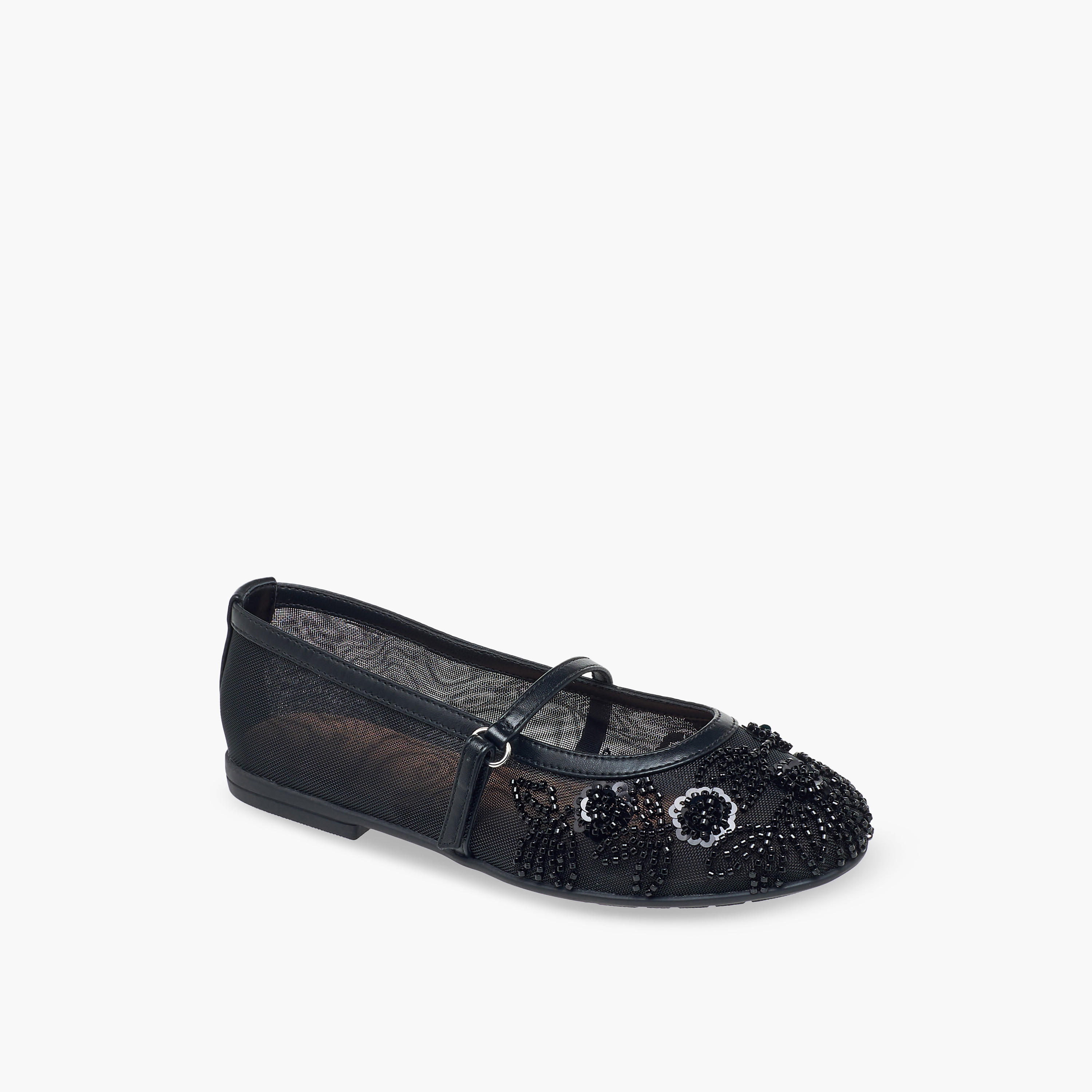 Celeste Girls Bead Embellished Mary Jane Shoes-girls-shoes-maryjanes-image-2