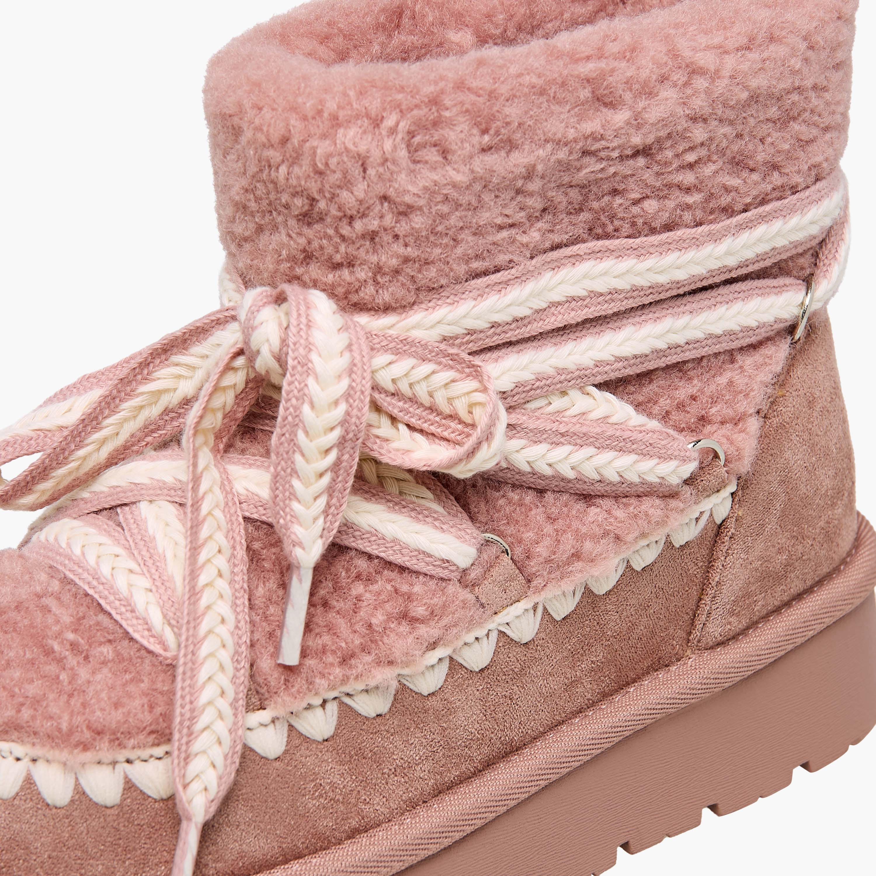 Little Missy Girls' Fur Detail Ankle Boots-girls-shoes-boots-image-4