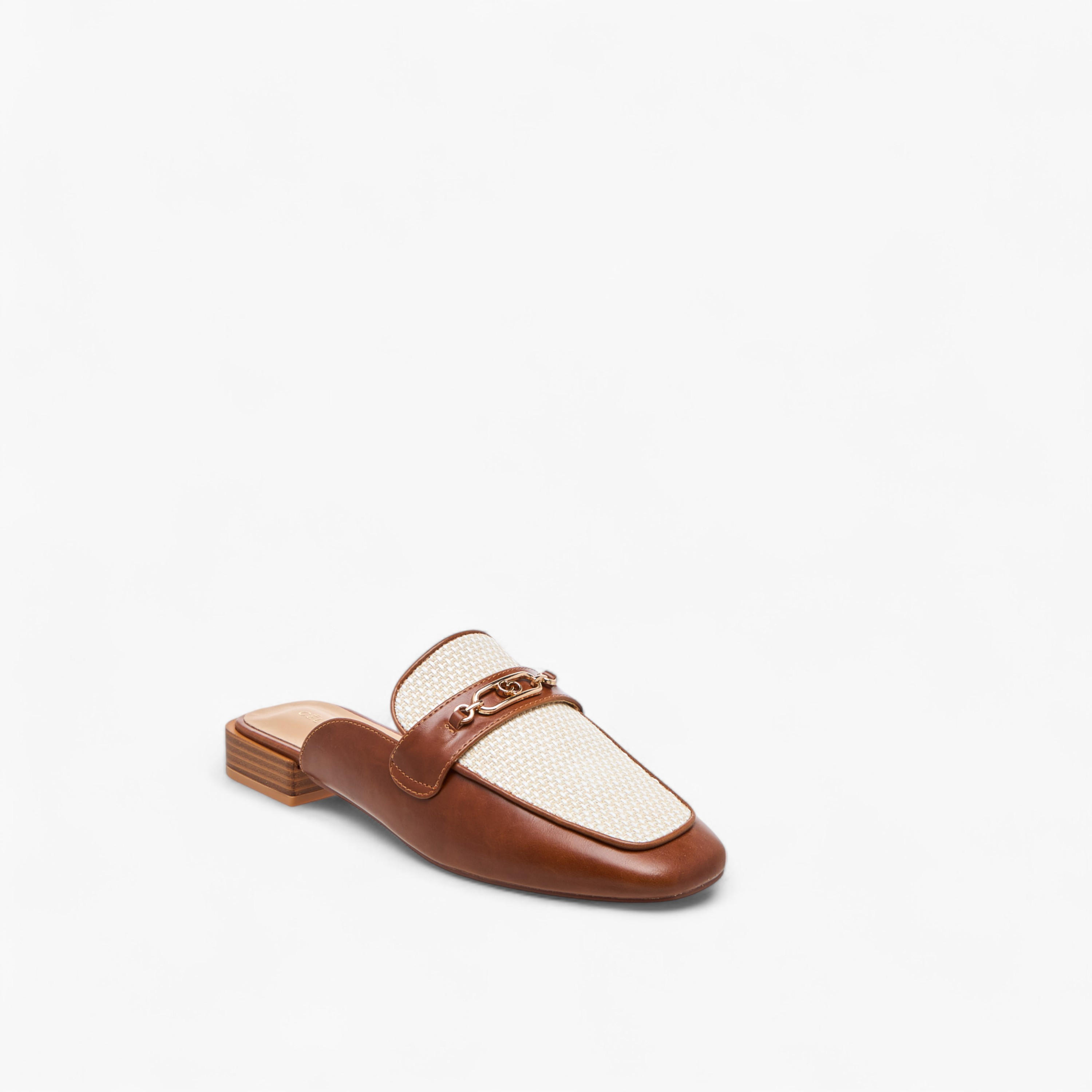 Celeste Women's Textured Slip-On Mules with Metal Accent-women-shoes-flats-mules-image-2