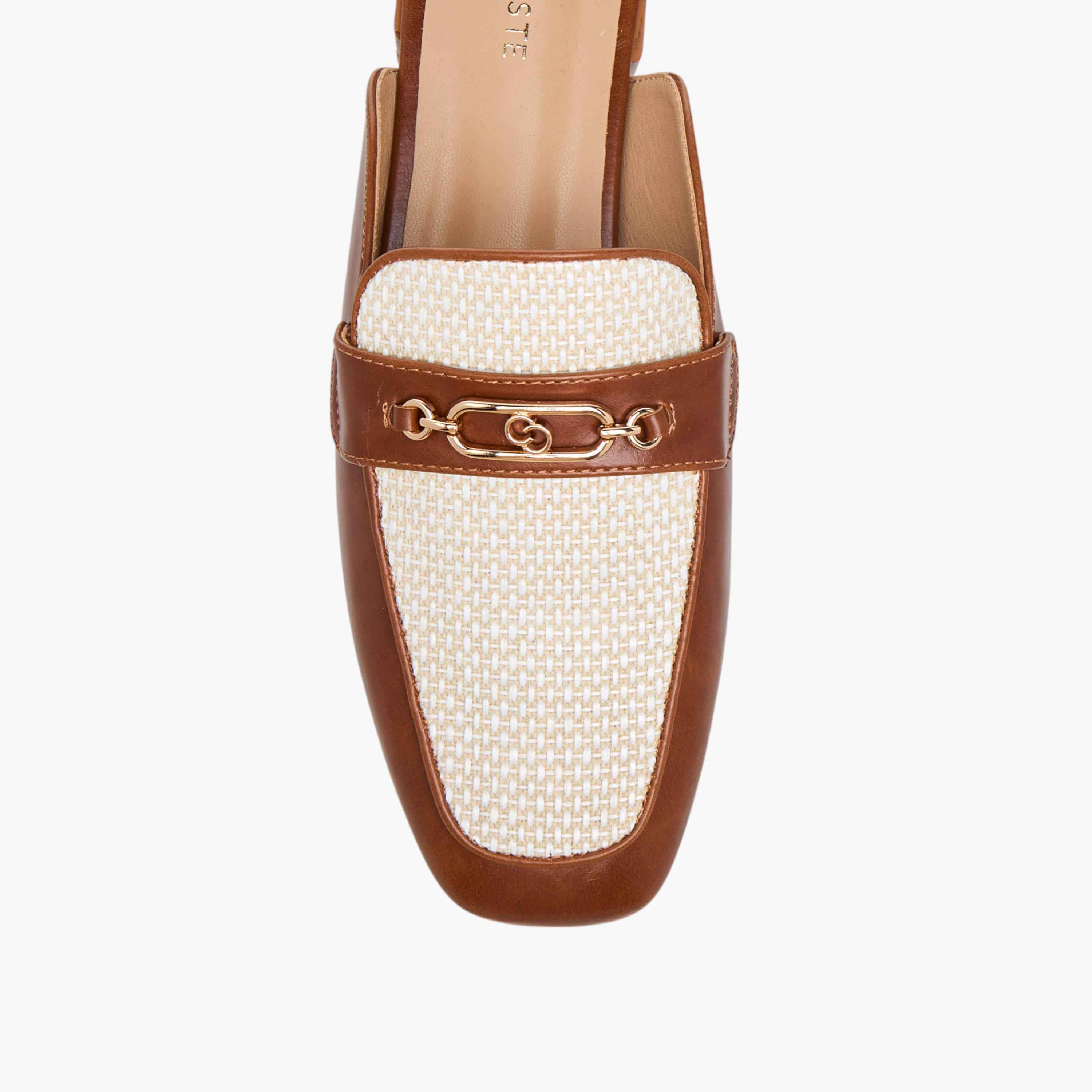 Celeste Women's Textured Slip-On Mules with Metal Accent-women-shoes-flats-mules-image-4