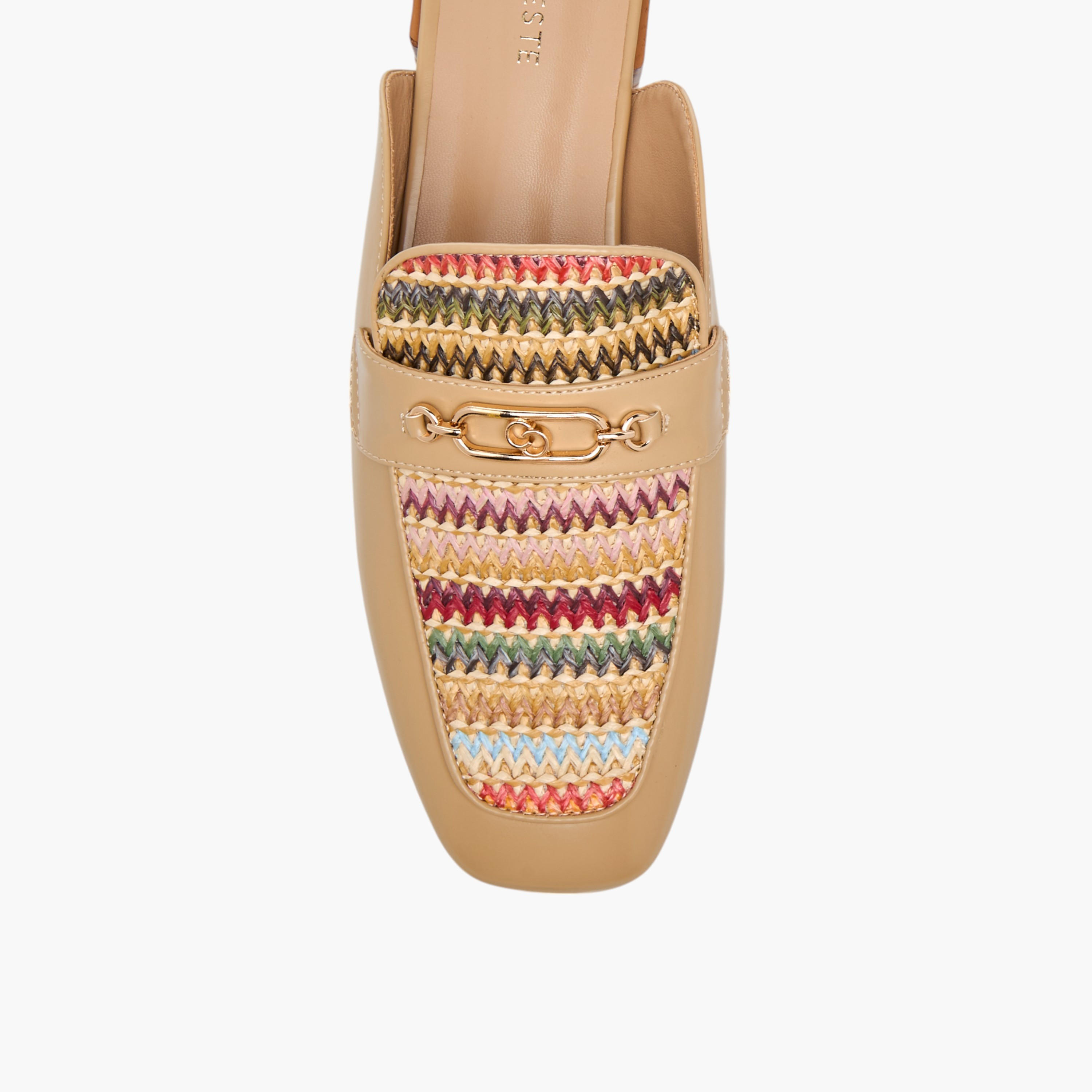 Celeste Women's Embroidered Slip-On Mules with Metal Accent-women-shoes-flats-mules-image-4