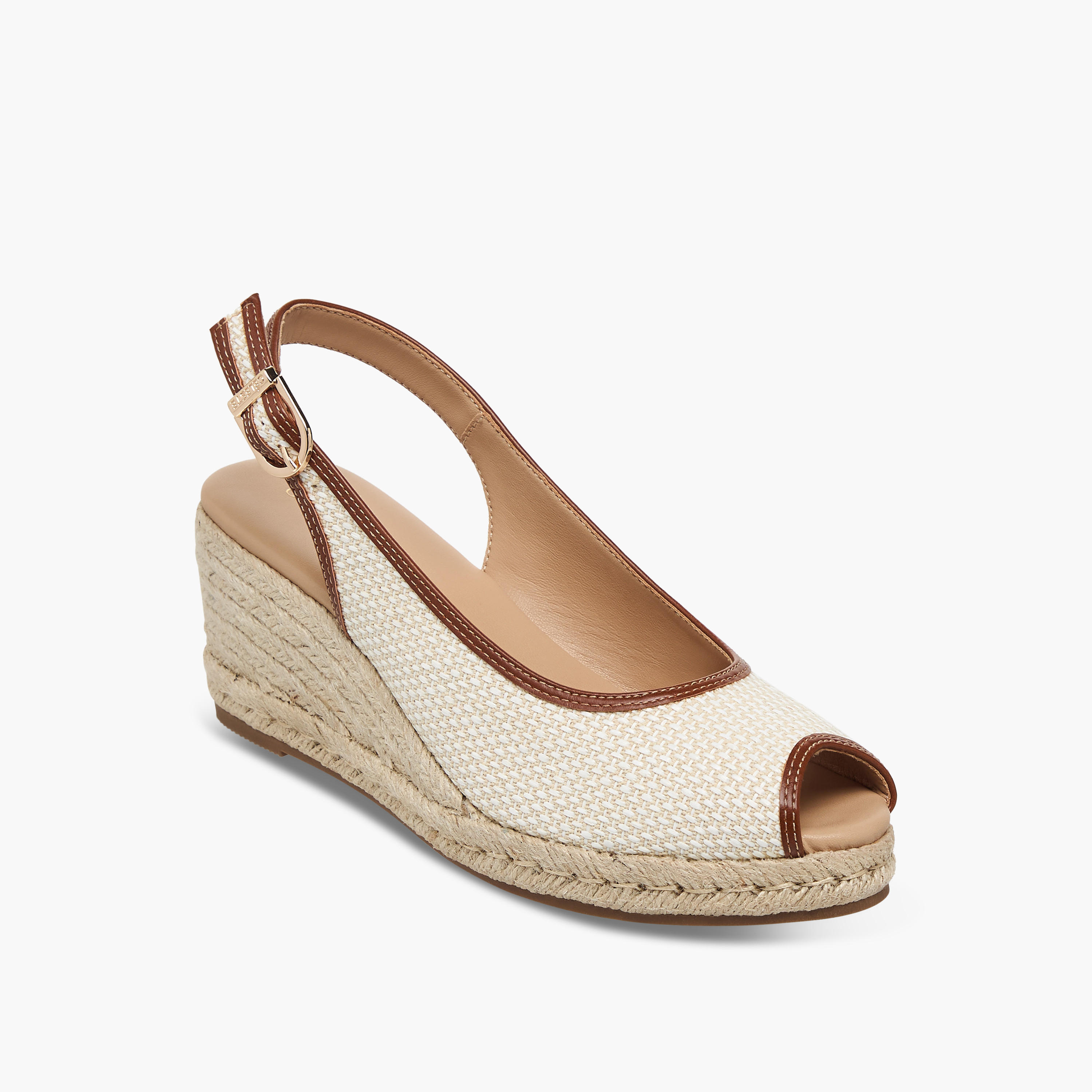 صندل بارز الملمس وكعب ويدج وإبزيم إغلاق للنساء من سيليست-women-shoes-sandals-heeled-image-2