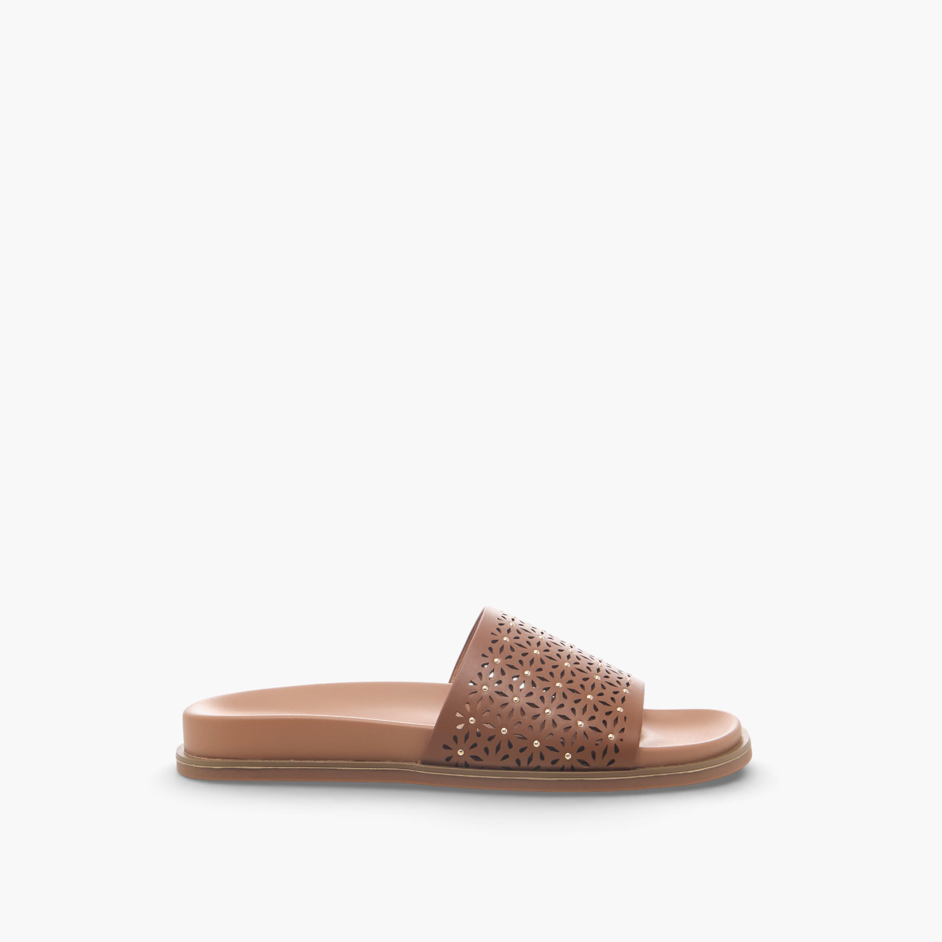 Celeste Women Laser Cut Textured Flat Sandals-women-shoes-flats-sandals-image-3