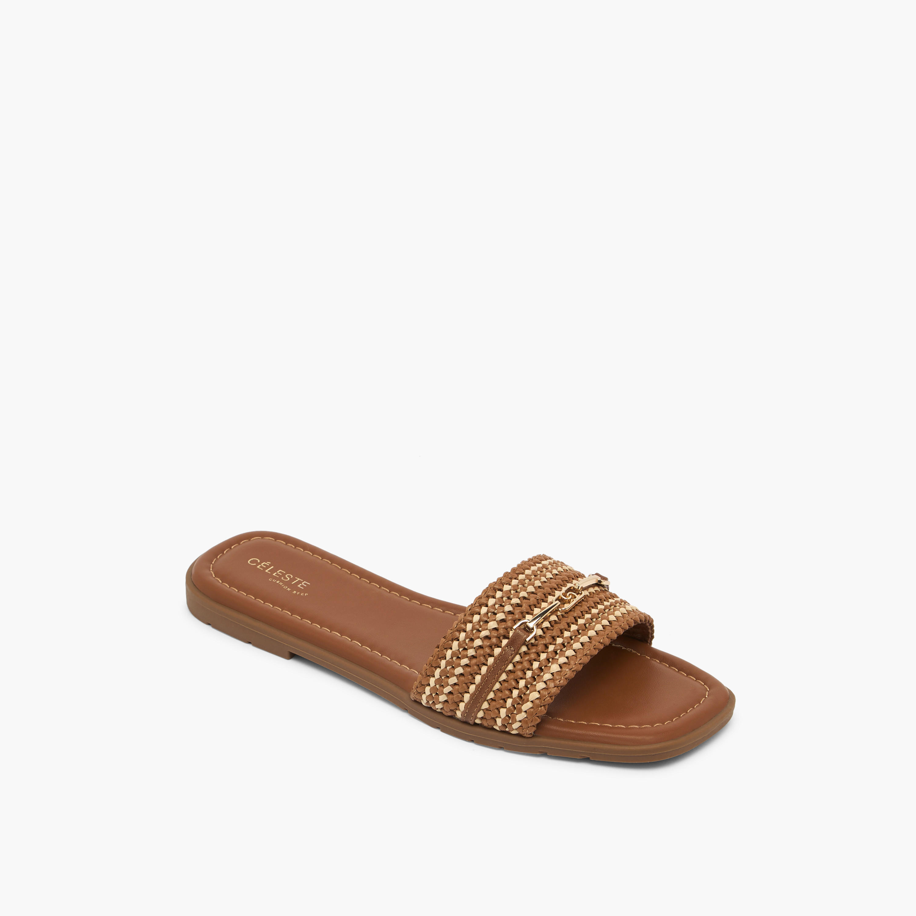 Celeste Women Textured Slide Sandals-women-shoes-sandals-flats-image-2
