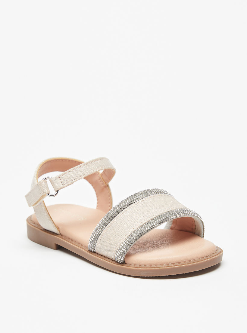 صندل بارز الملمس بشريط لاصق للإغلاق من جونيورز-girls-shoes-sandals-image-1