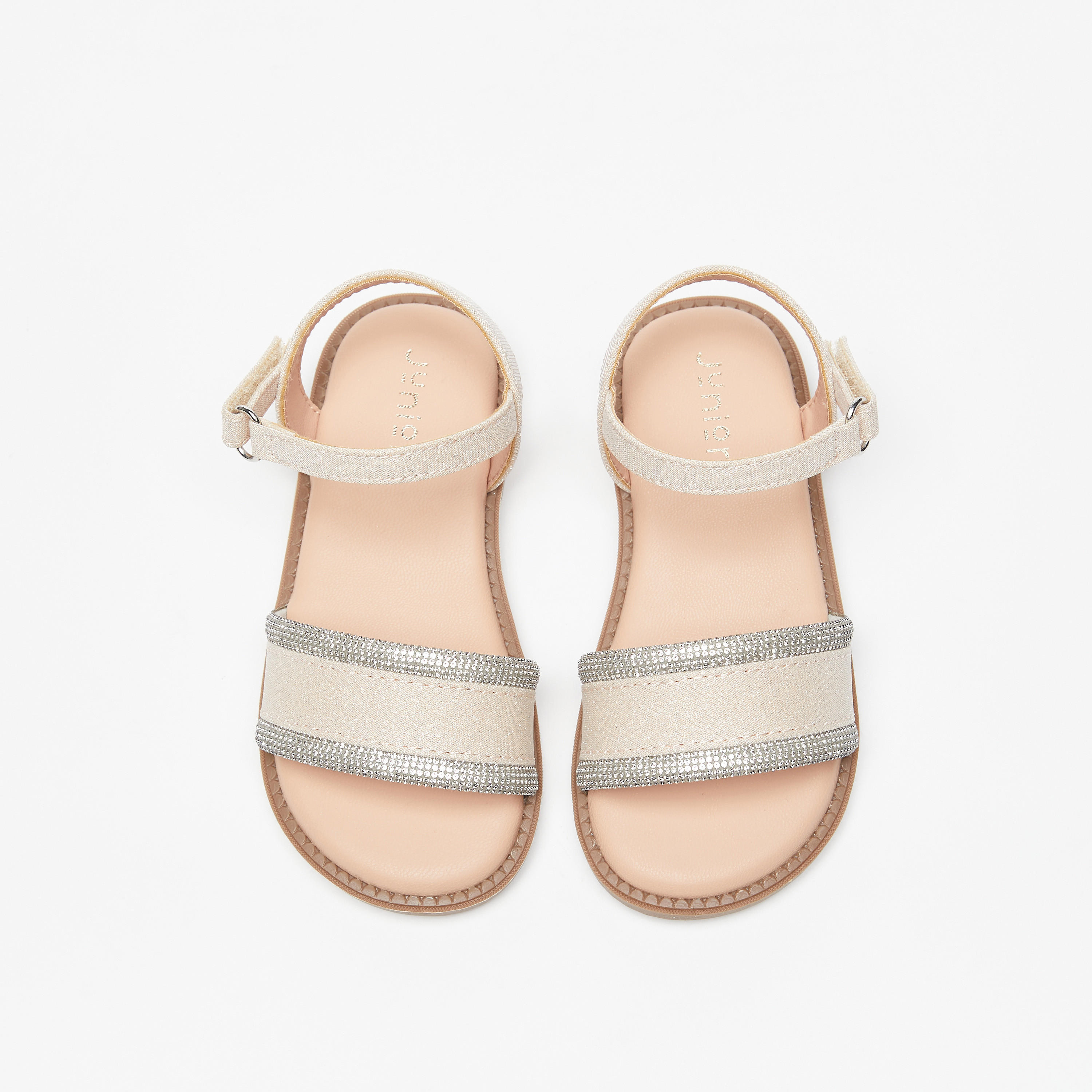 صندل بارز الملمس بشريط لاصق للإغلاق من جونيورز-girls-shoes-sandals-image-3