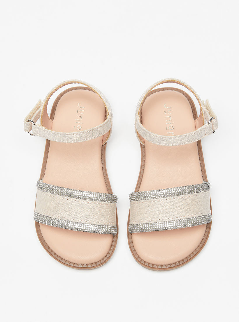 صندل بارز الملمس بشريط لاصق للإغلاق من جونيورز-girls-shoes-sandals-image-3