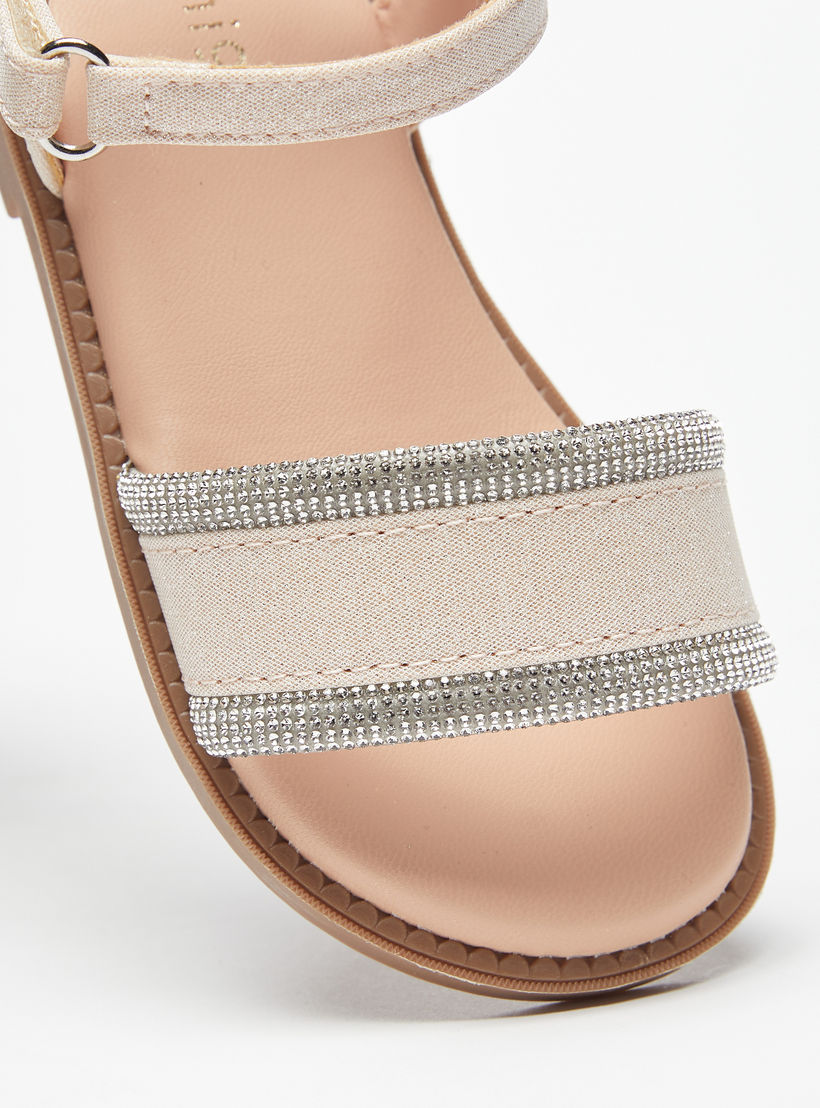 صندل بارز الملمس بشريط لاصق للإغلاق من جونيورز-girls-shoes-sandals-image-4