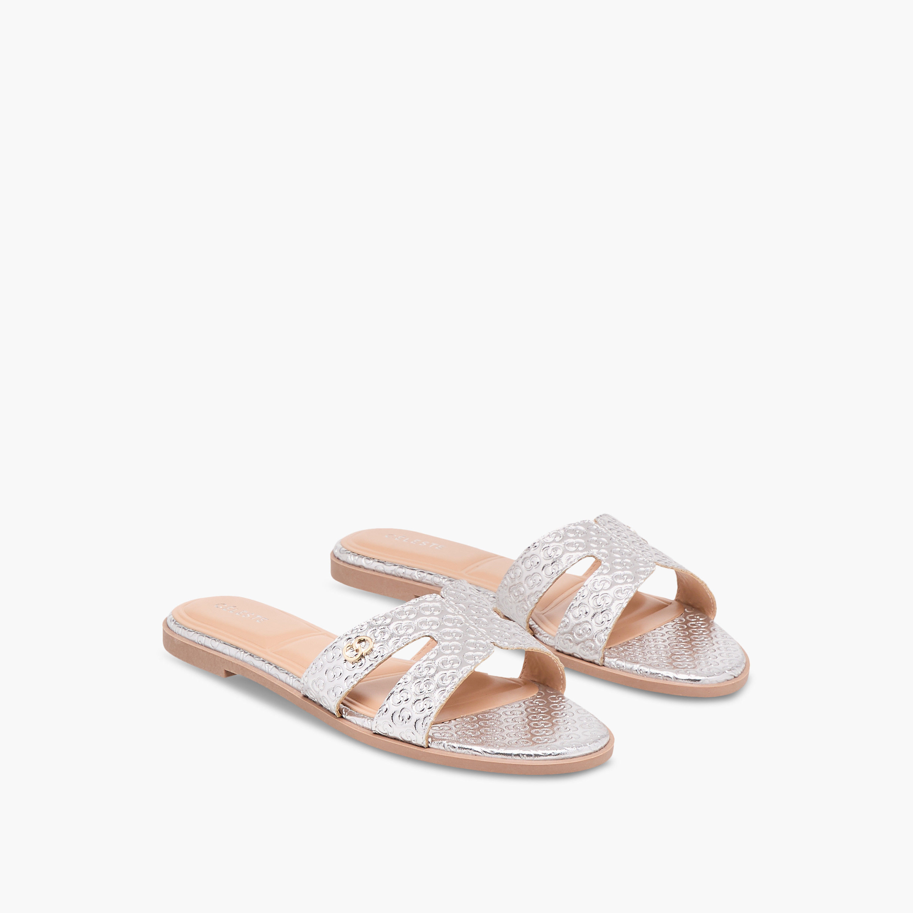 Celeste Women's Monogram Emobossed Slip-On Flat Sandals-women-shoes-flats-sandals-image-6