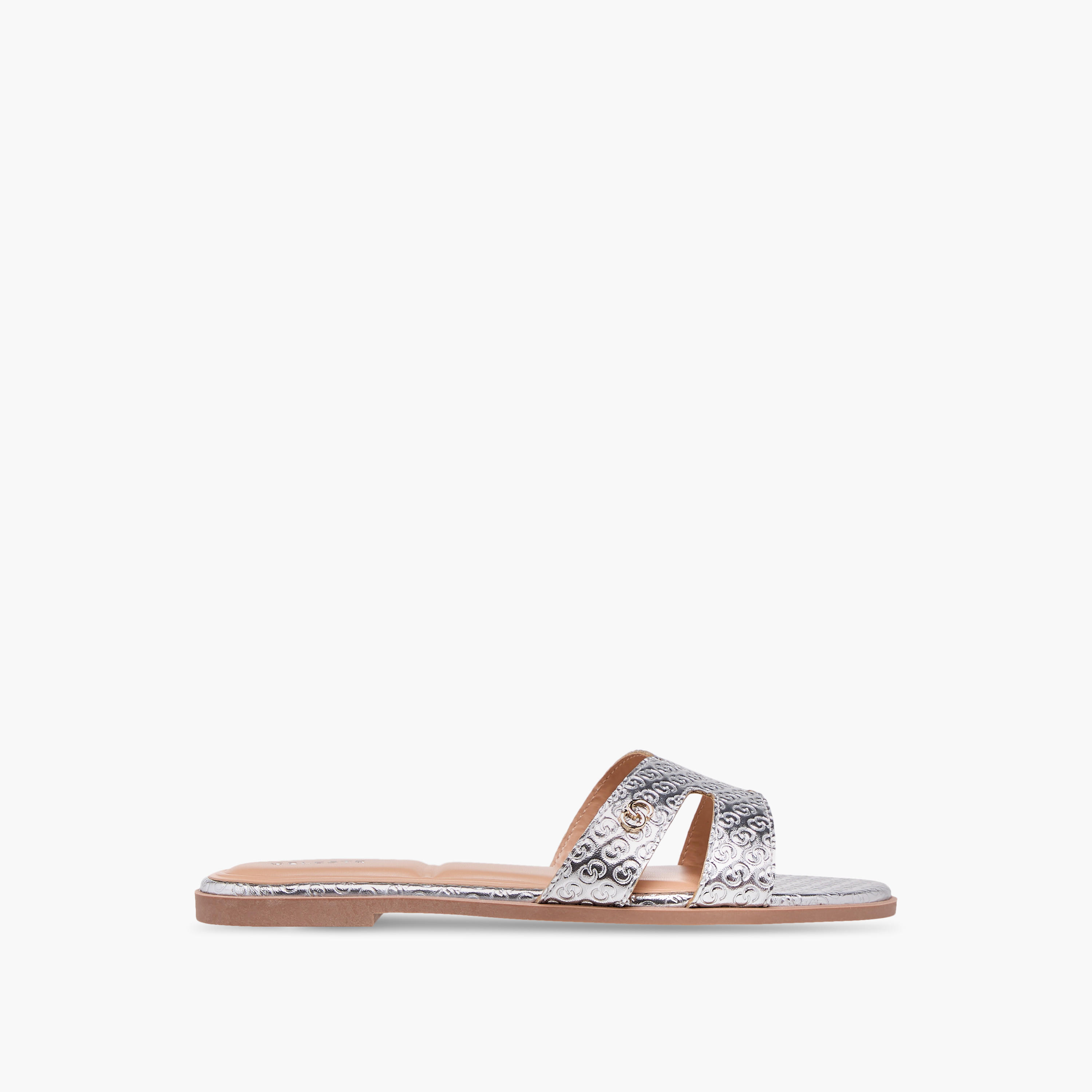 Celeste Women's Monogram Emobossed Slip-On Flat Sandals-women-shoes-flats-sandals-image-3