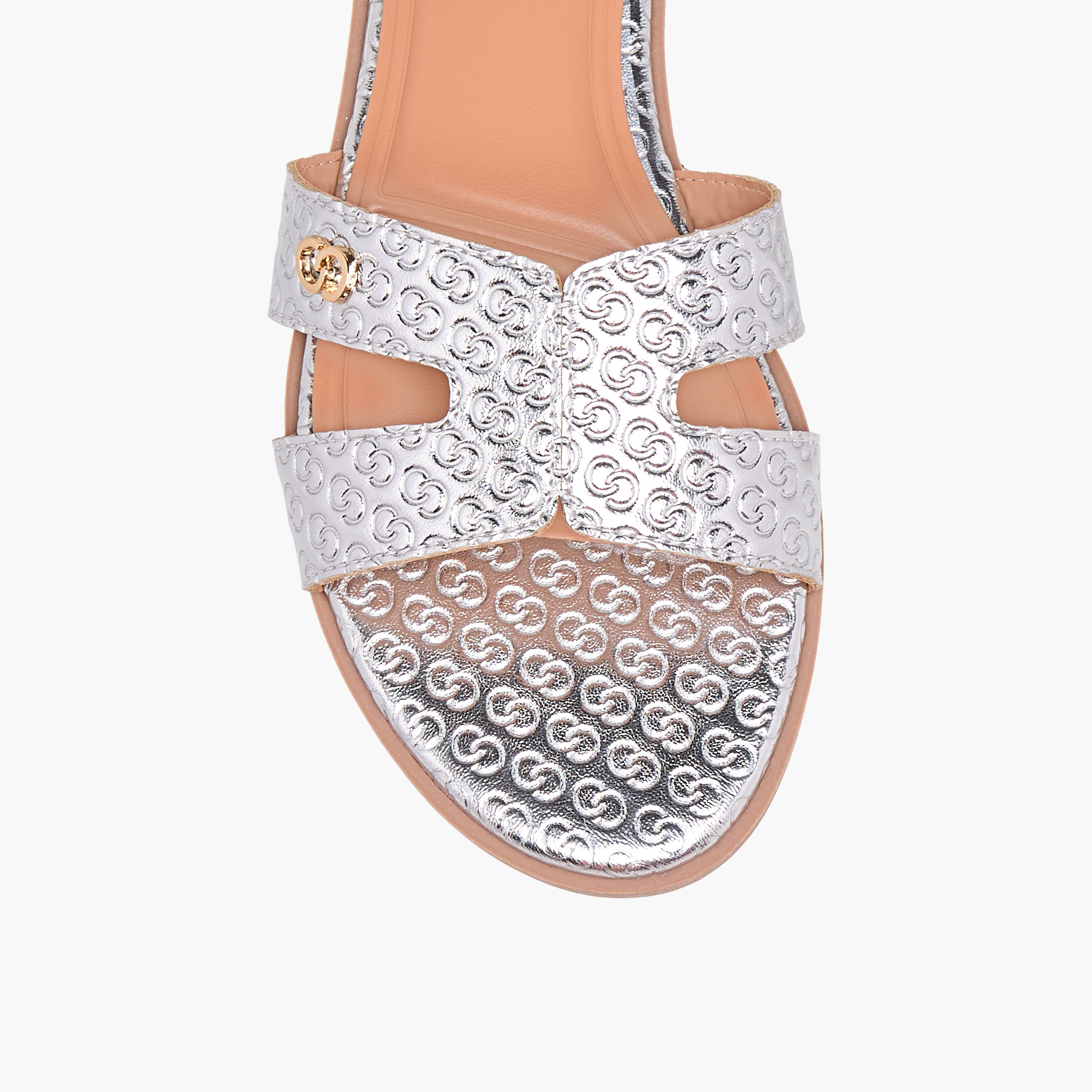 Celeste Women's Monogram Emobossed Slip-On Flat Sandals-women-shoes-flats-sandals-image-9
