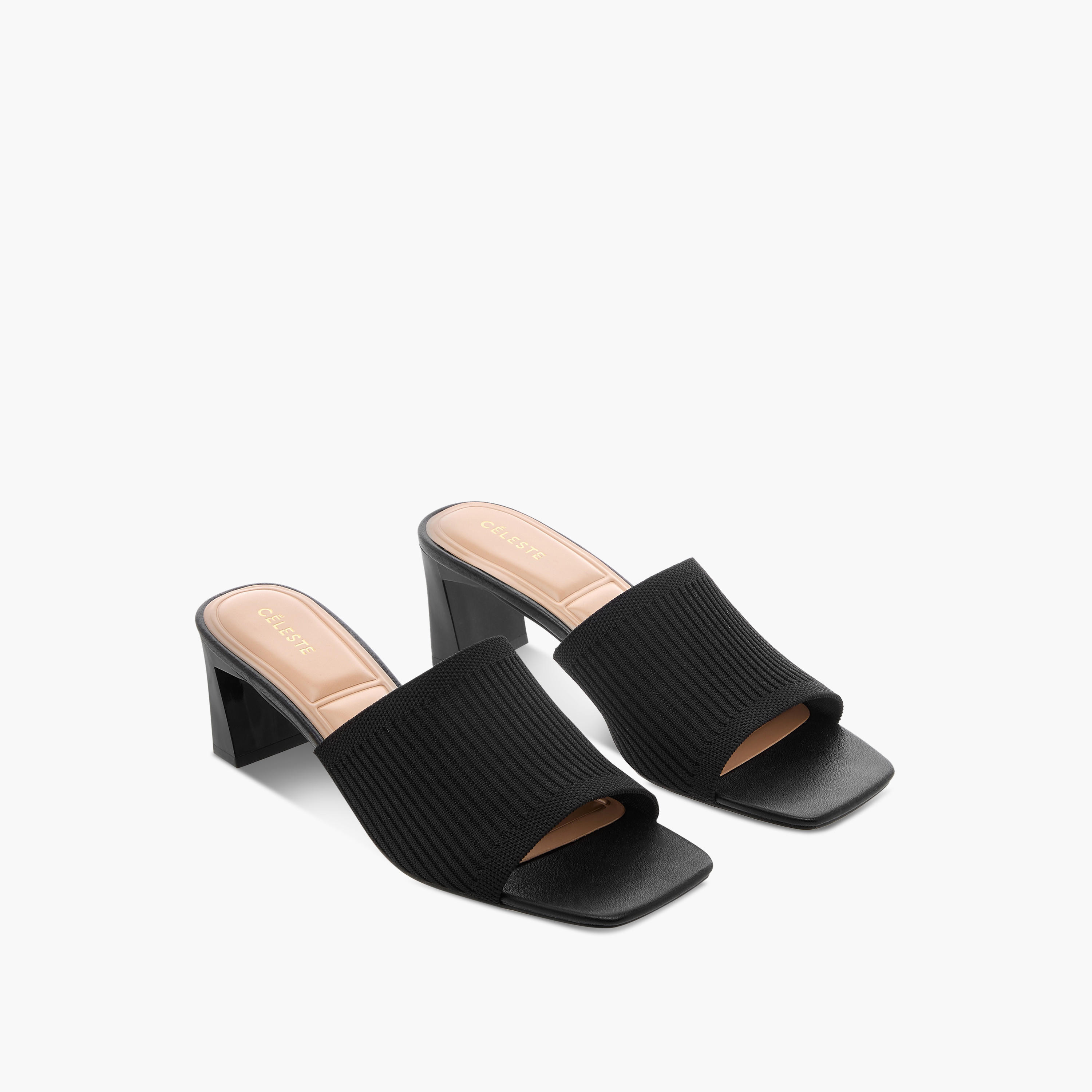 Celeste Women's Textured Slip-On Sandals with Block Heels-women-shoes-sandals-heeled-image-1