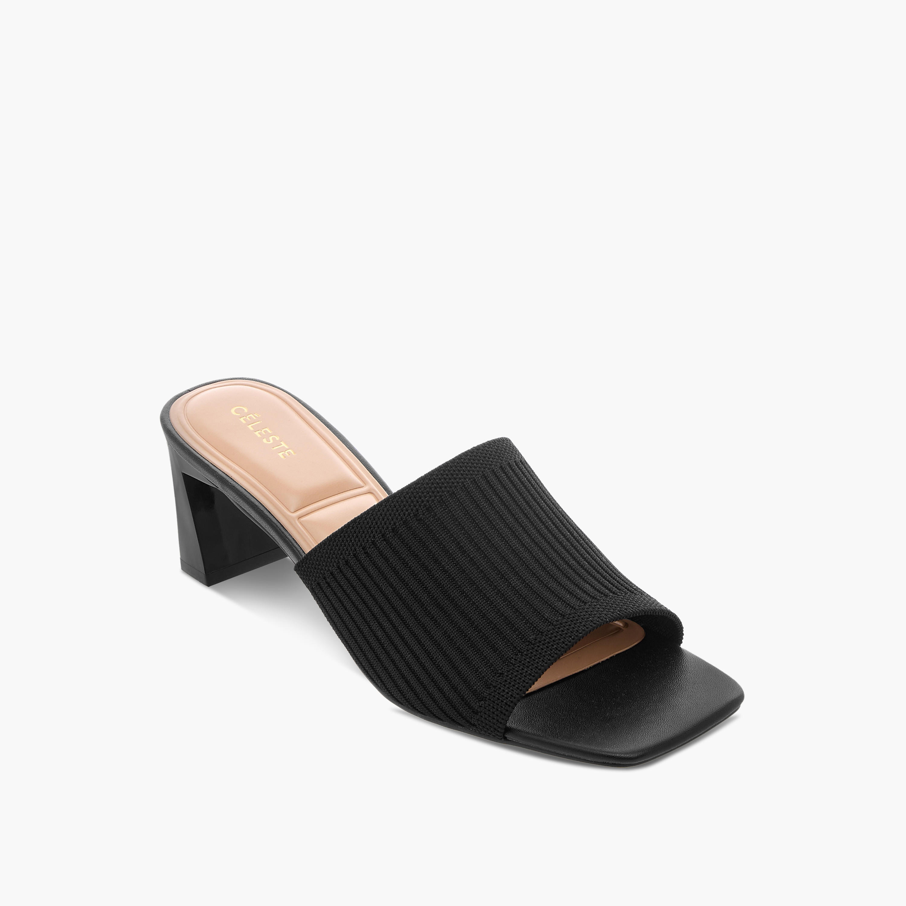Celeste Women's Textured Slip-On Sandals with Block Heels-women-shoes-sandals-heeled-image-2