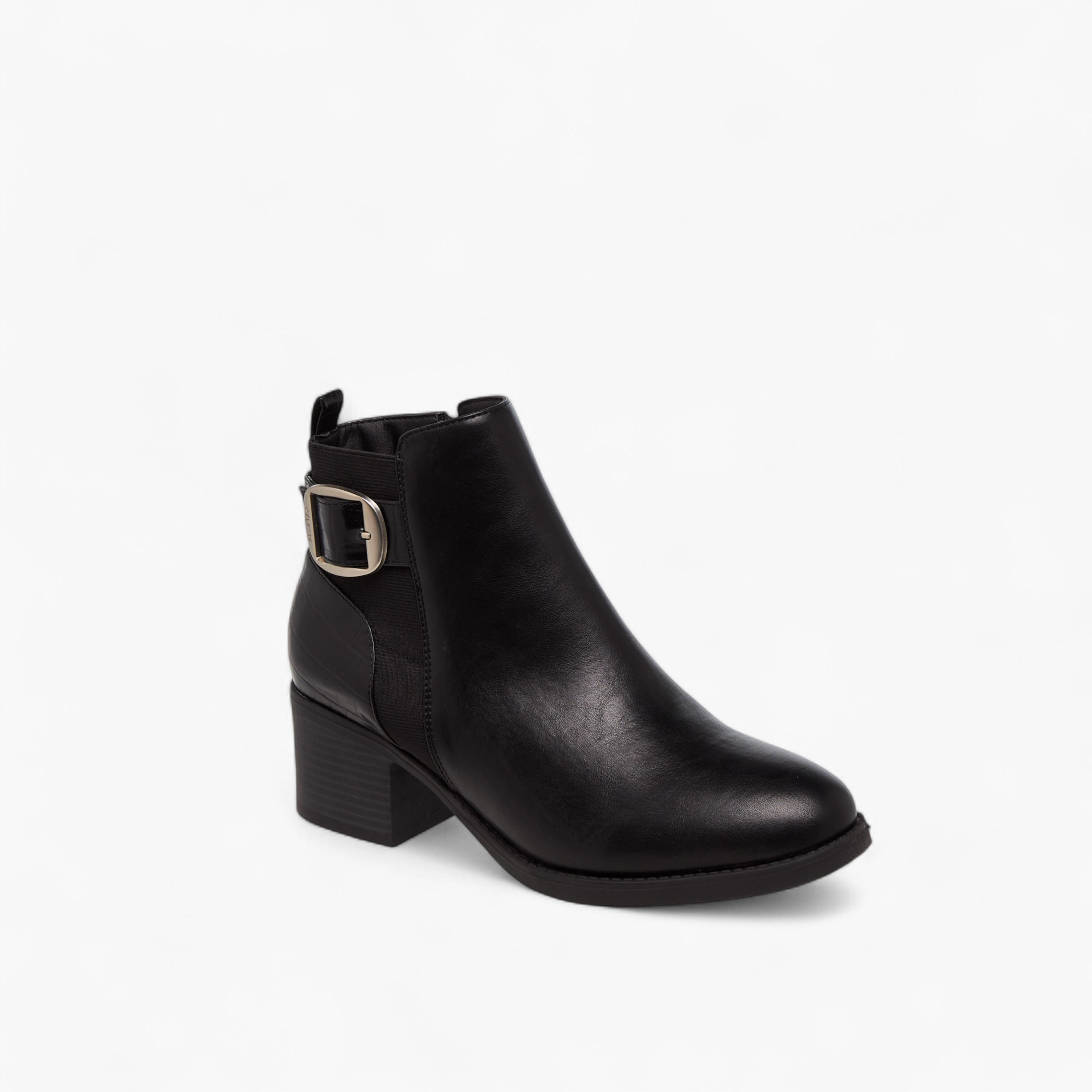 Celeste Women's Buckle Detail Ankle Boots with Zip Closure-women-shoes-boots-image-2