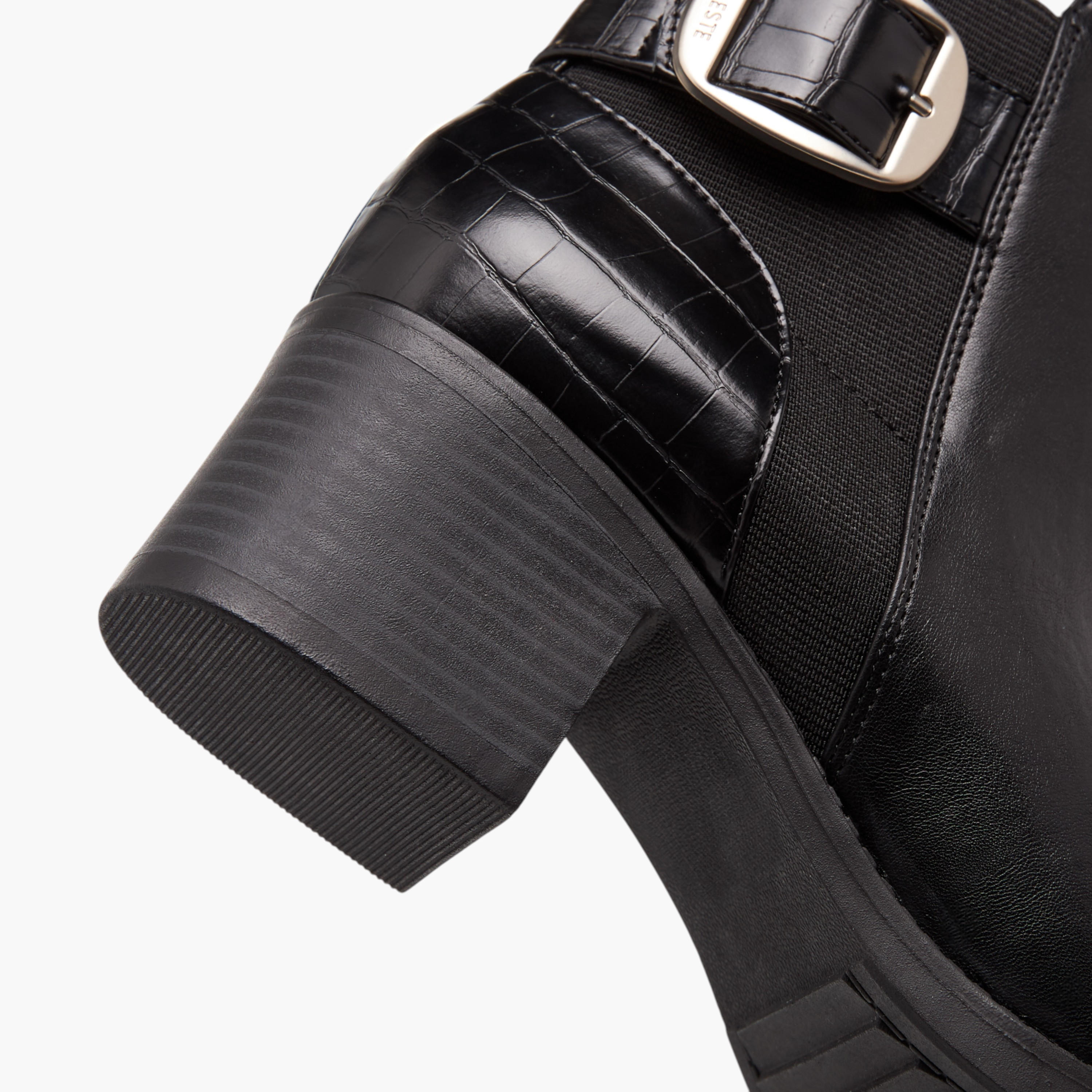 Celeste Women's Buckle Detail Ankle Boots with Zip Closure-women-shoes-boots-image-6