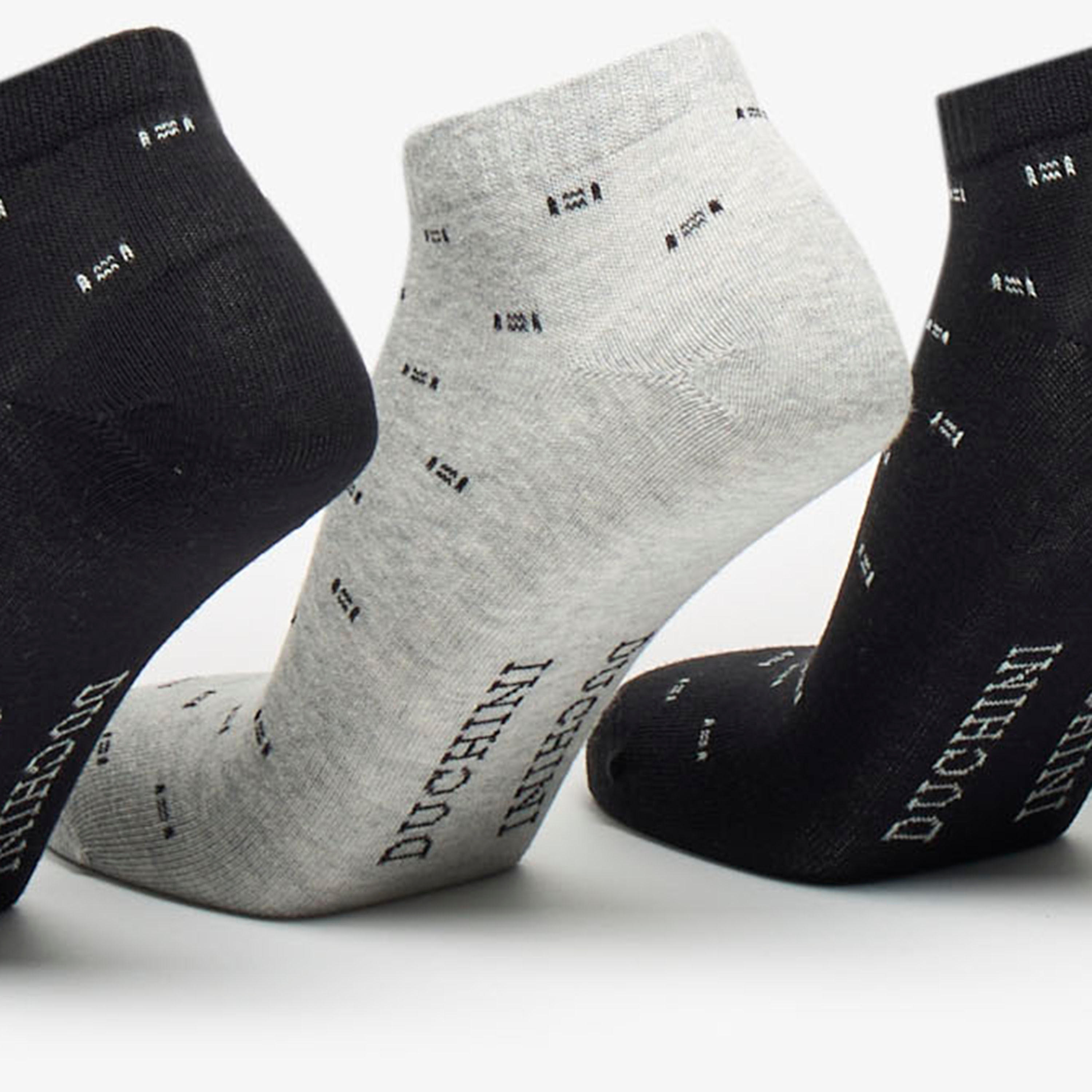 Duchini Printed Ankle Length Socks - Set of 5-men-socks-image-2
