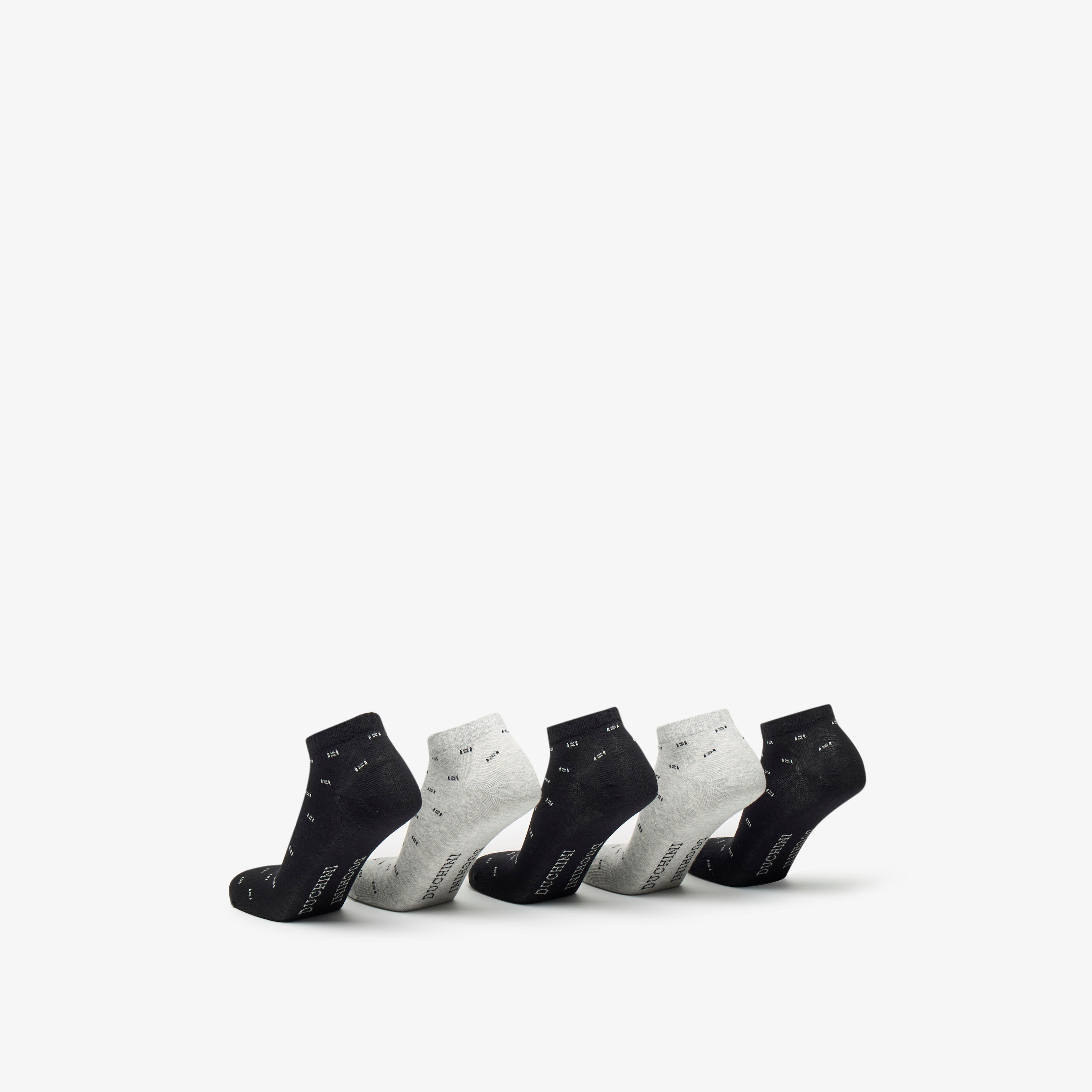 Duchini Printed Ankle Length Socks - Set of 5-men-socks-image-3