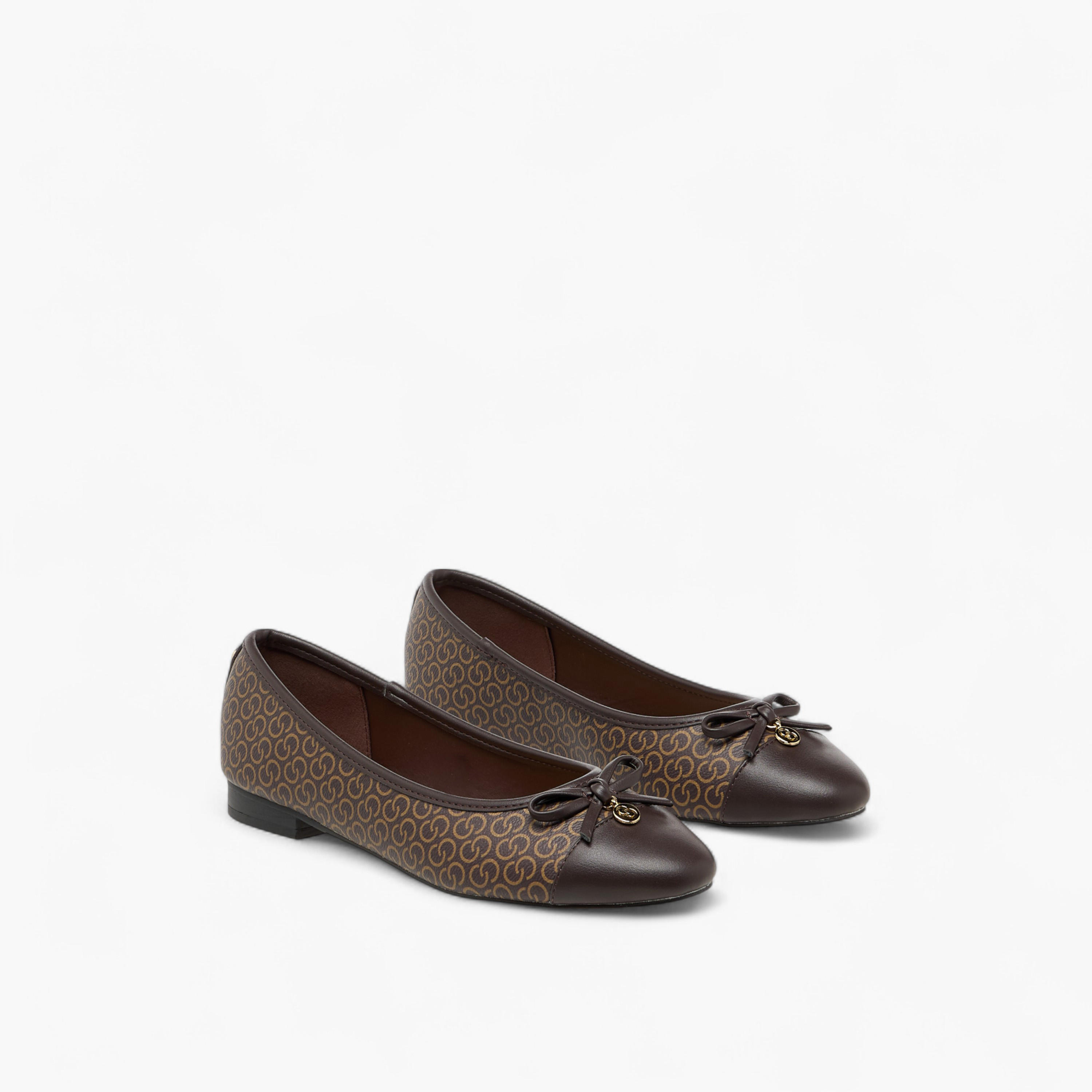 Celeste Women's Monogram Print Slip-On Ballerina Shoes-women-shoes-ballerinas-image-1