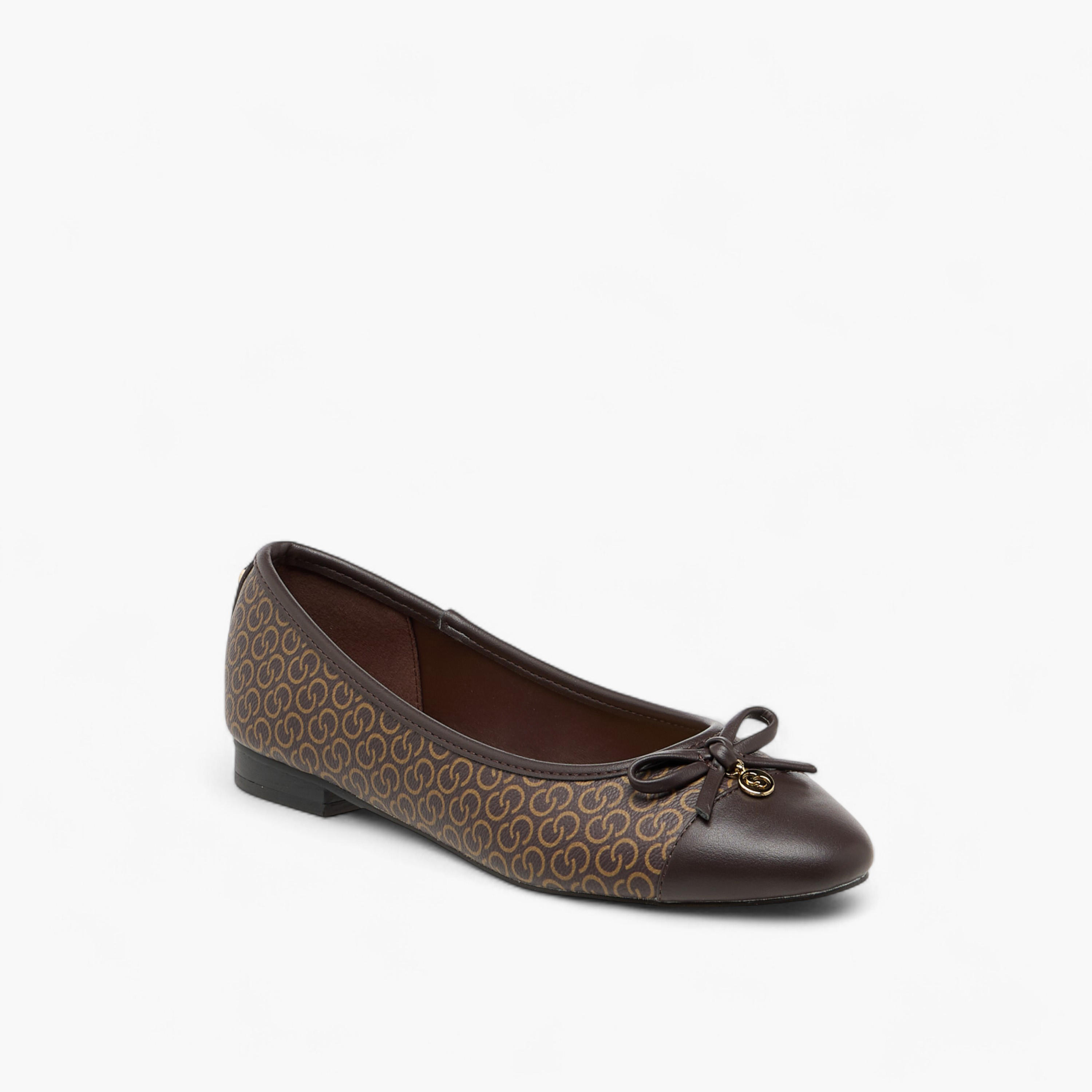 Celeste Women's Monogram Print Slip-On Ballerina Shoes-women-shoes-ballerinas-image-2