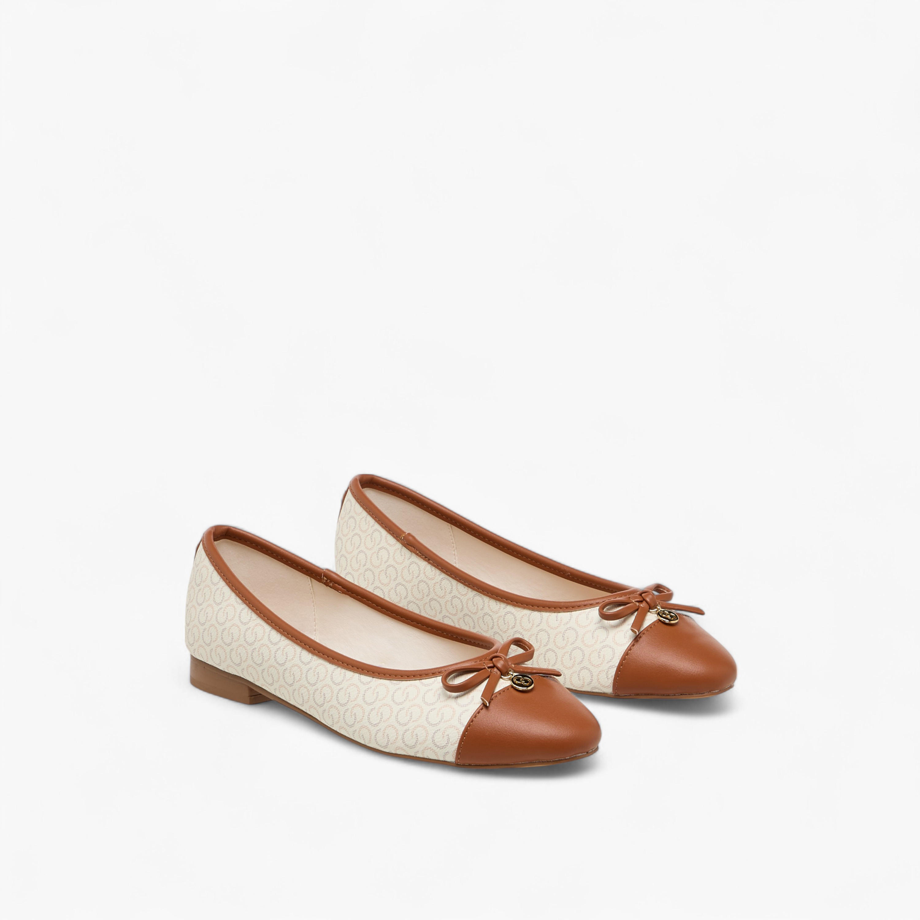 Celeste Women's Monogram Print Slip-On Ballerina Shoes-women-shoes-ballerinas-image-1