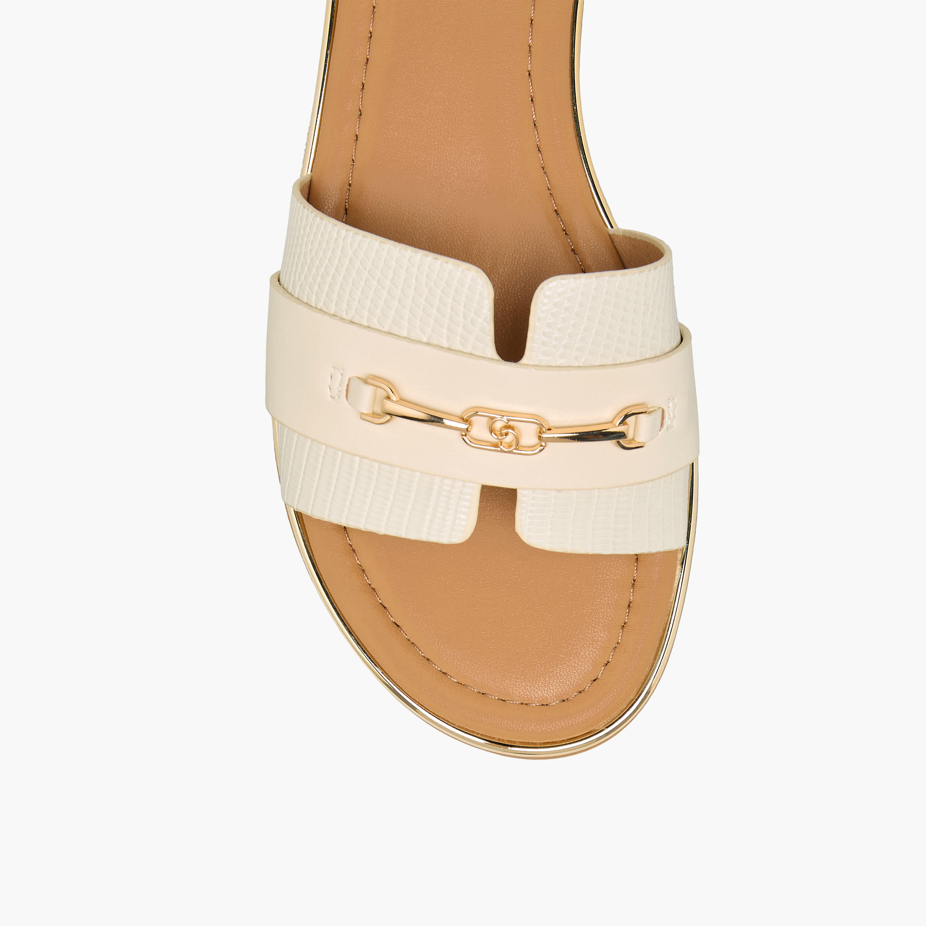 Celeste Women Metallic Buckle Detail Flat Sandals-women-shoes-flats-sandals-image-5