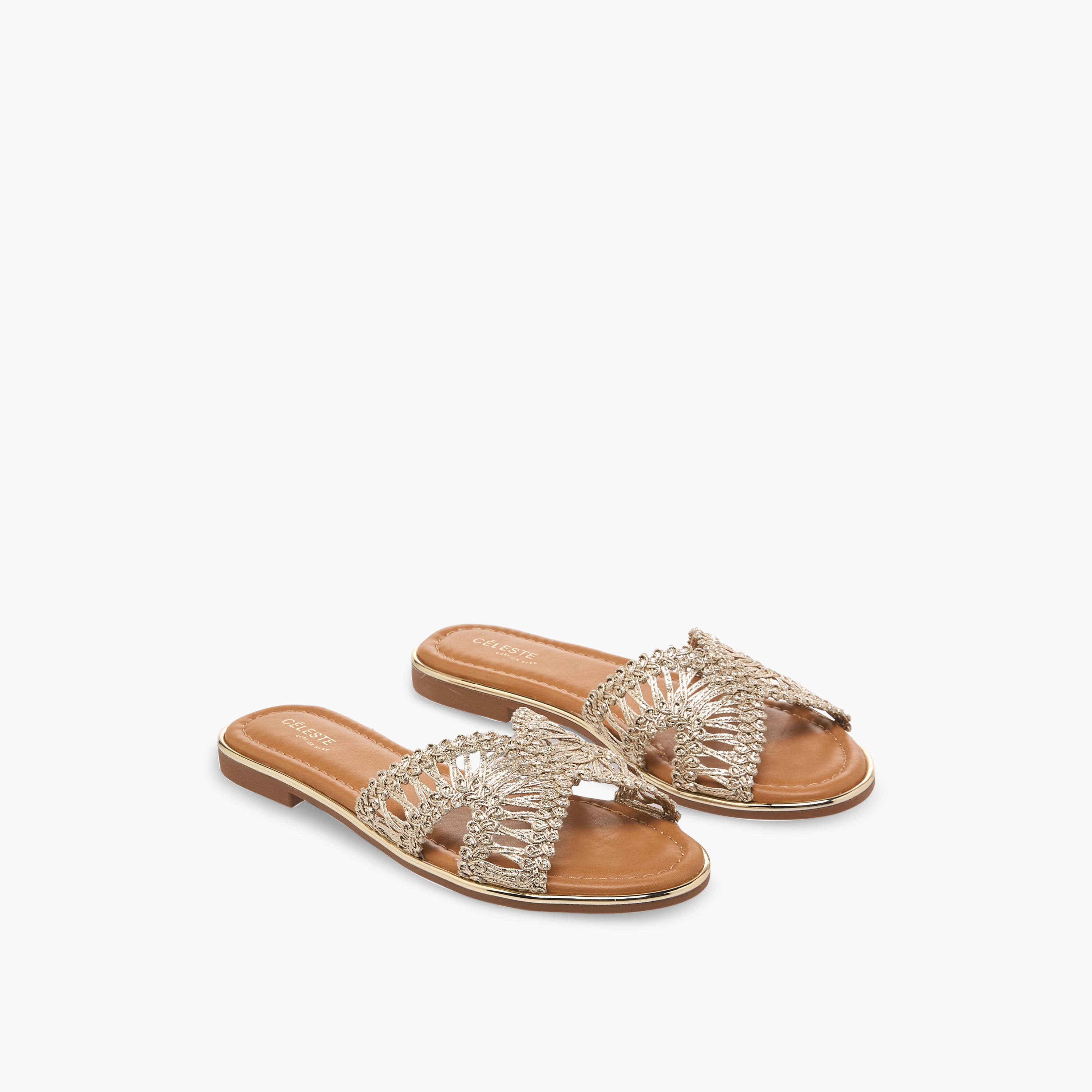 صندل بأحزمة منسوجة للنساء من سيليست-women-shoes-flats-sandals-image-1