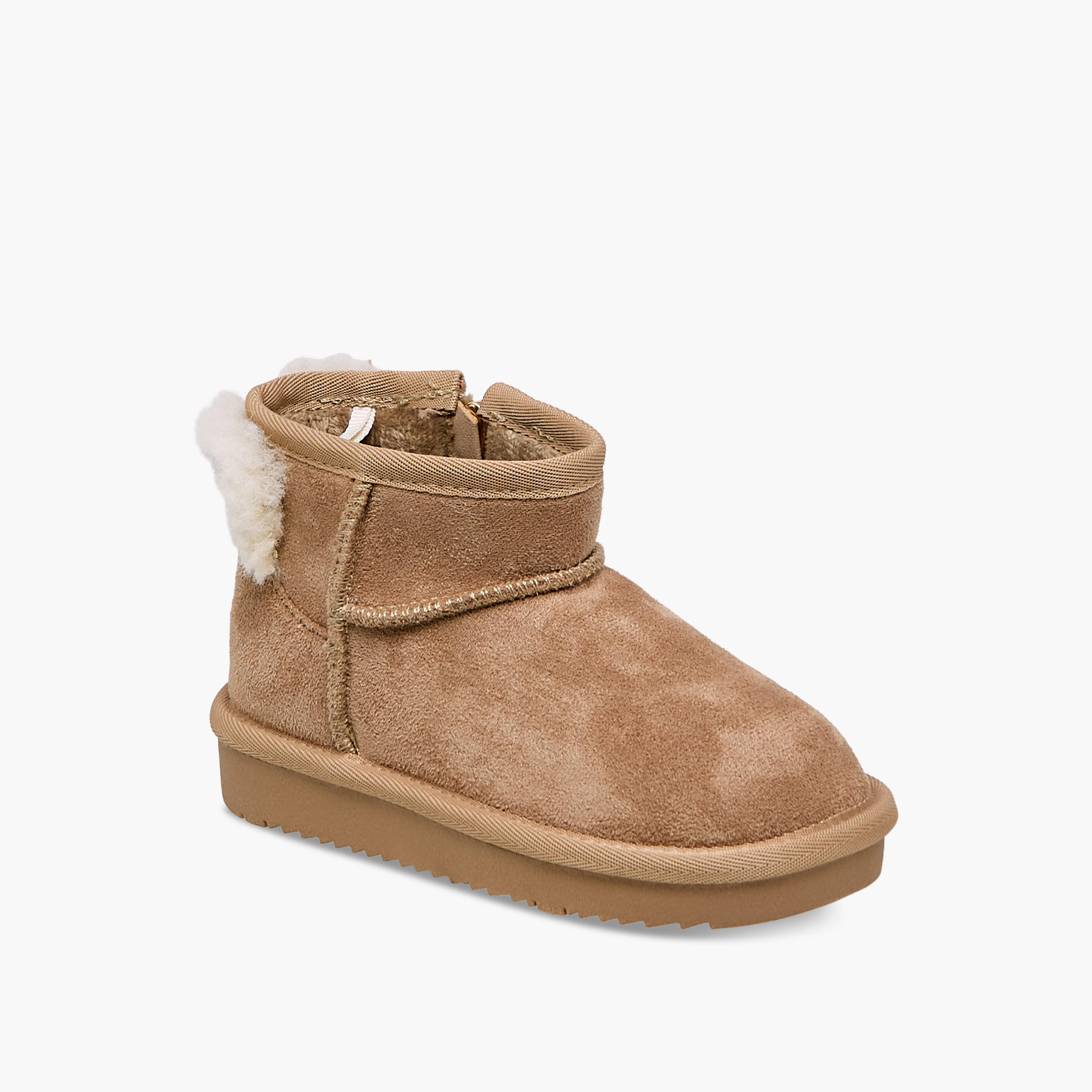Juniors Girls Fur Accent Ankle Boots-girls-shoes-boots-image-2