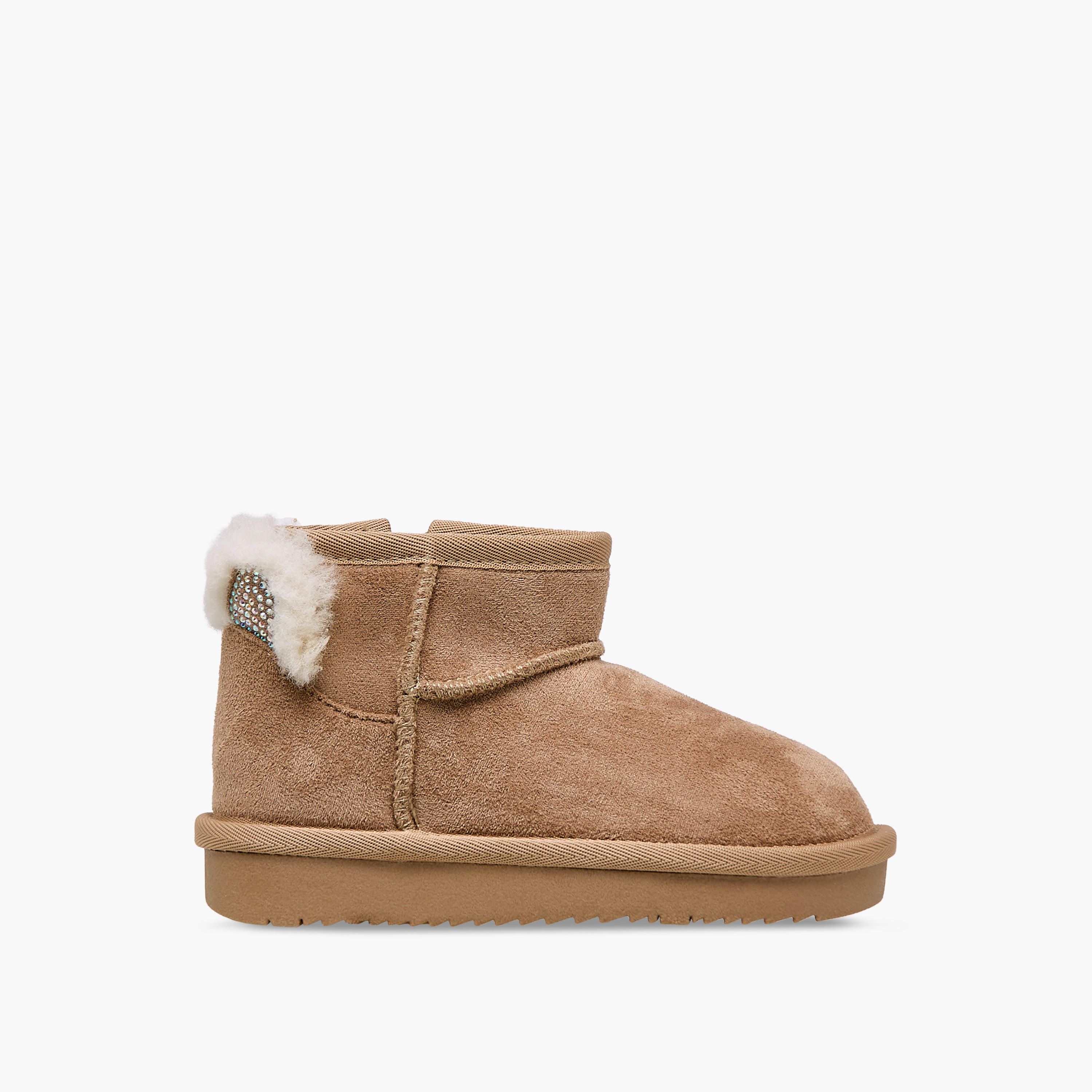 Juniors Girls Fur Accent Ankle Boots-girls-shoes-boots-image-3