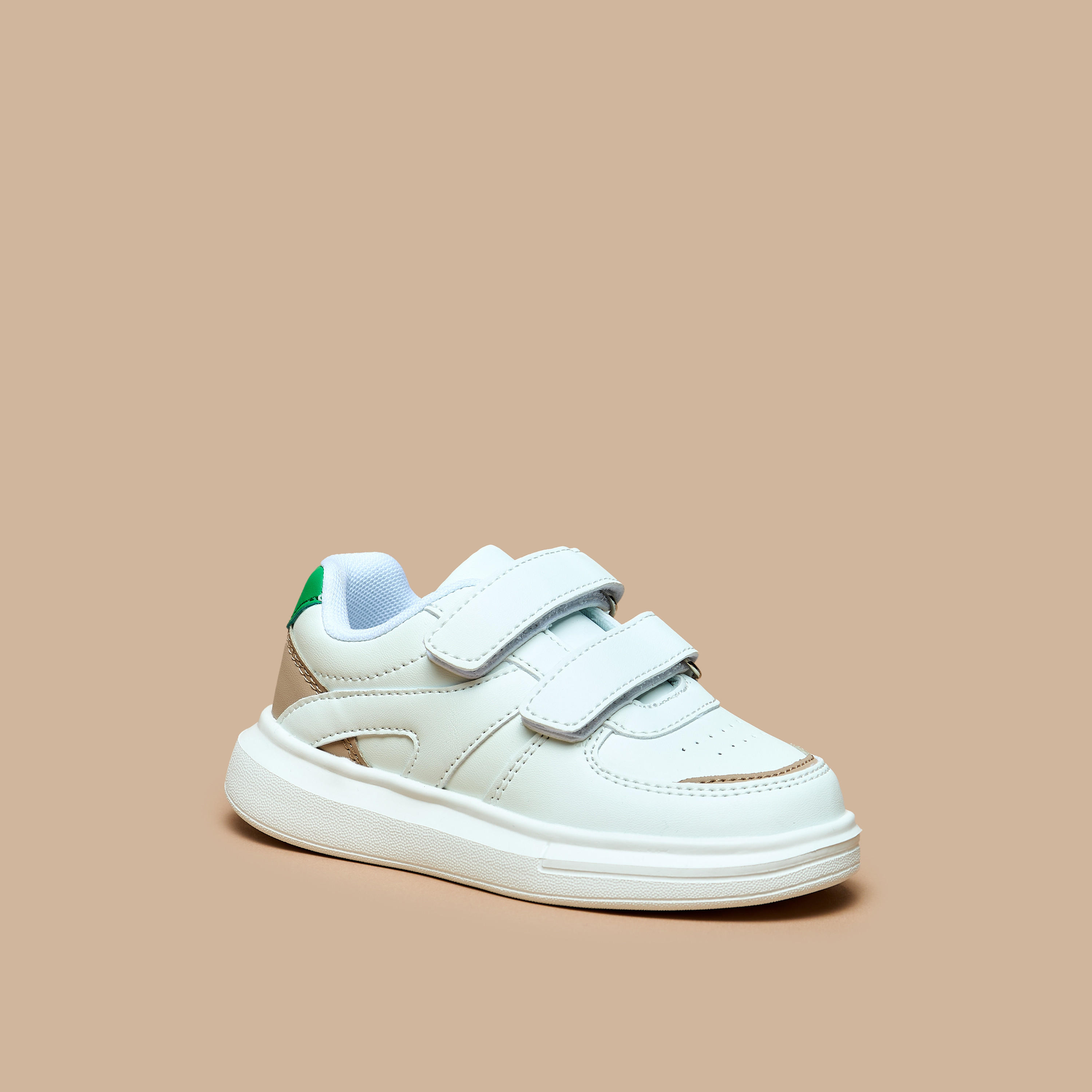 LBL by Shoexpress Panelled Sneakers with Hook and Loop Closure-girls-shoes-sneakers-image-1