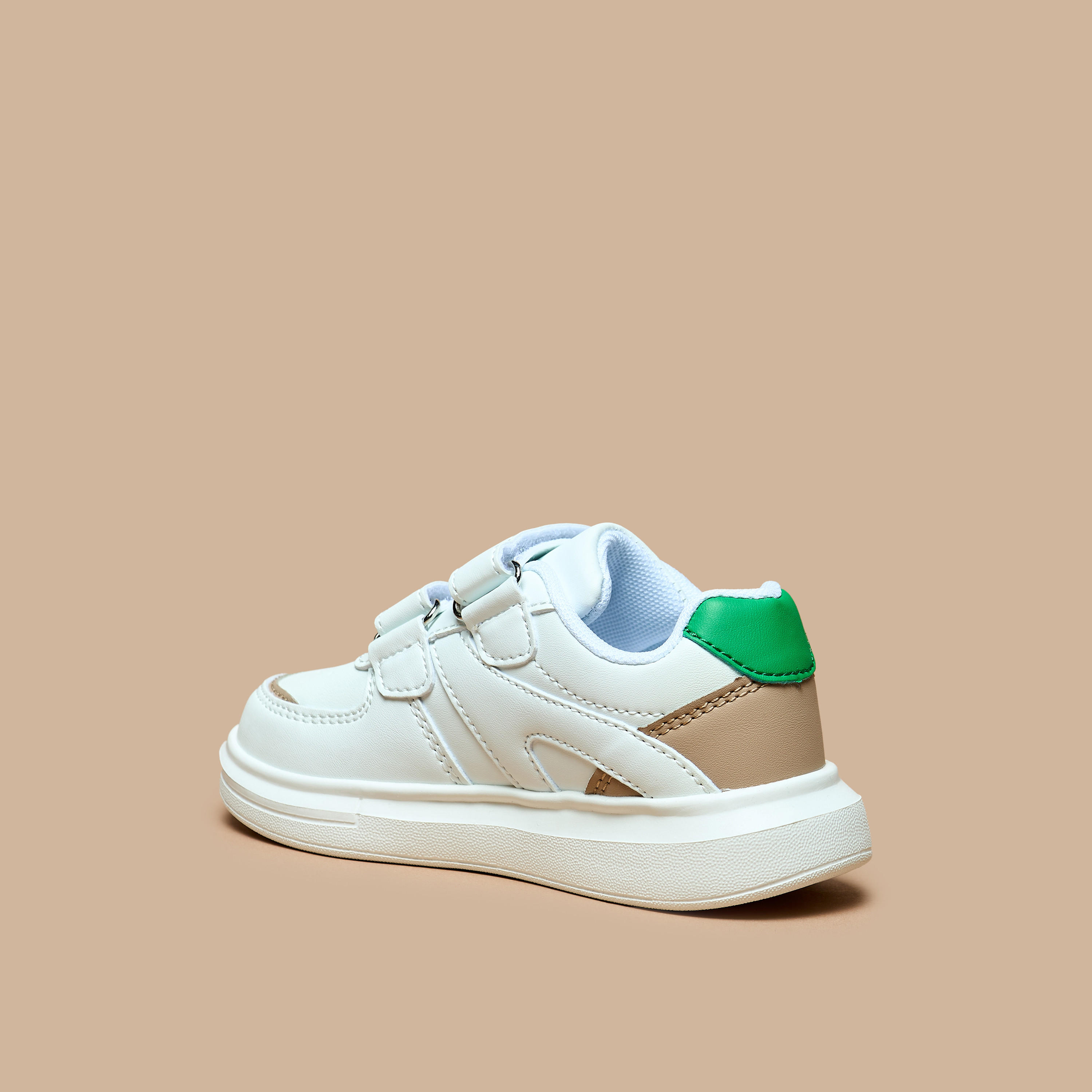 LBL by Shoexpress Panelled Sneakers with Hook and Loop Closure-girls-shoes-sneakers-image-2