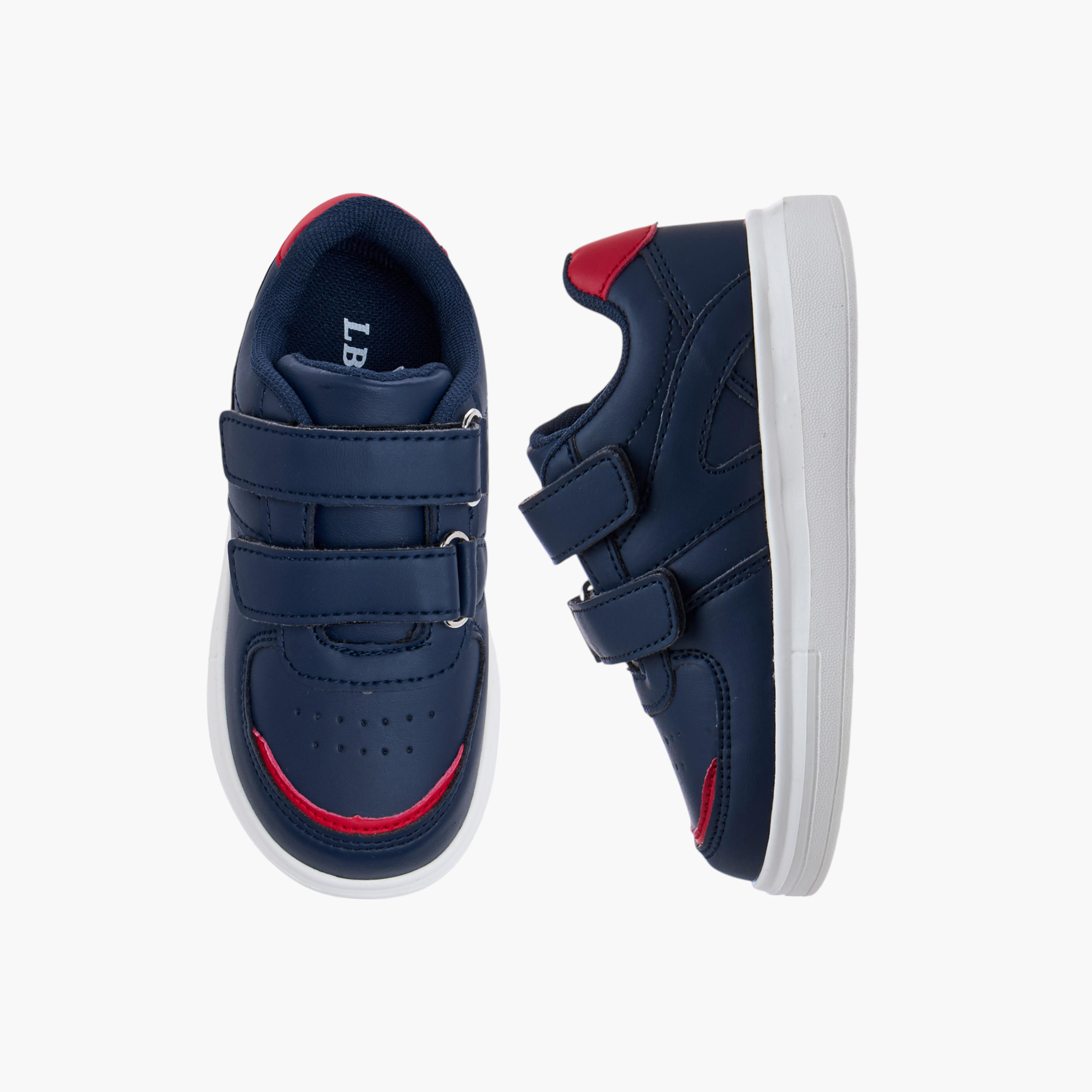 LBL by Shoexpress Panelled Sneakers with Hook and Loop Closure-girls-shoes-sneakers-image-1