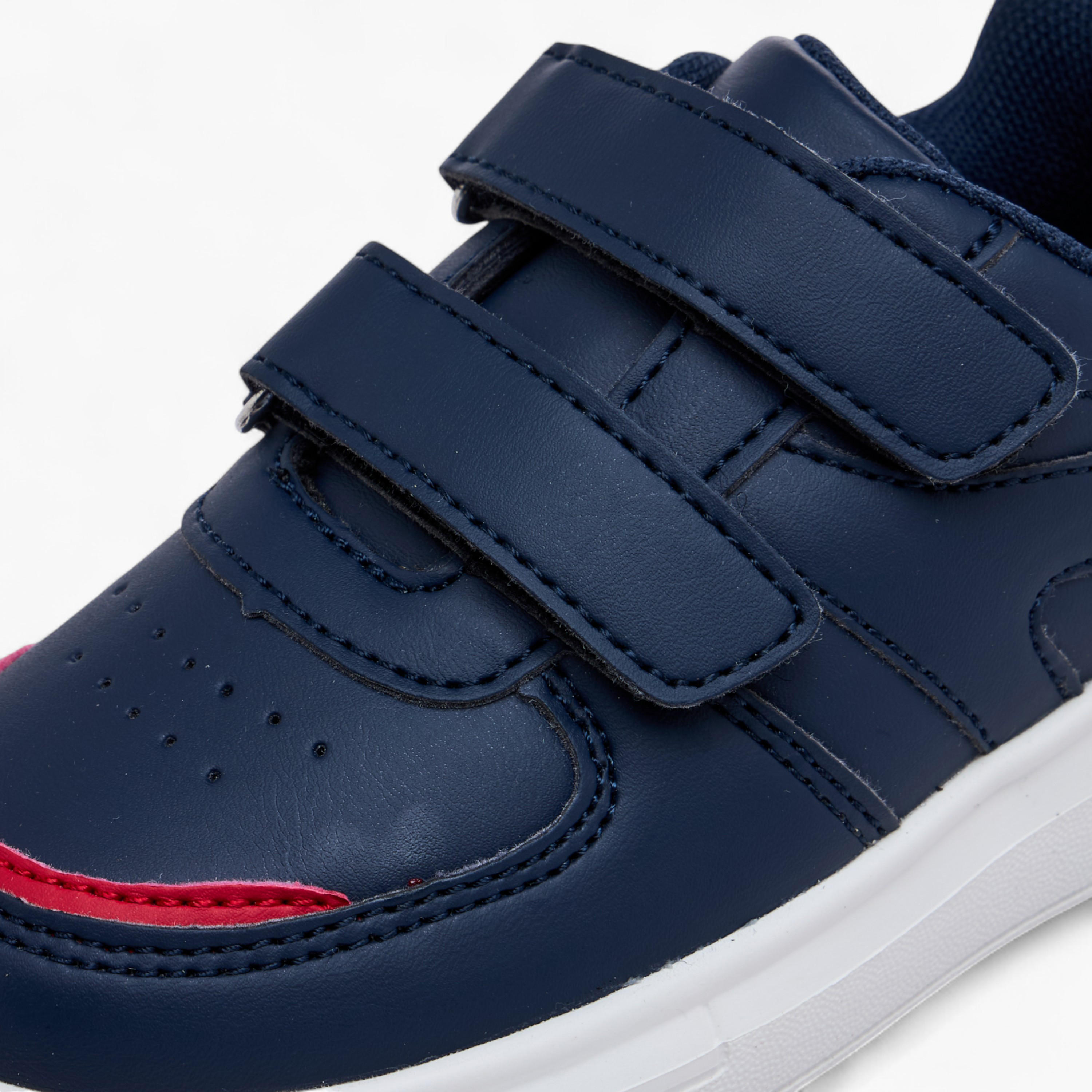 LBL by Shoexpress Panelled Sneakers with Hook and Loop Closure-girls-shoes-sneakers-image-4