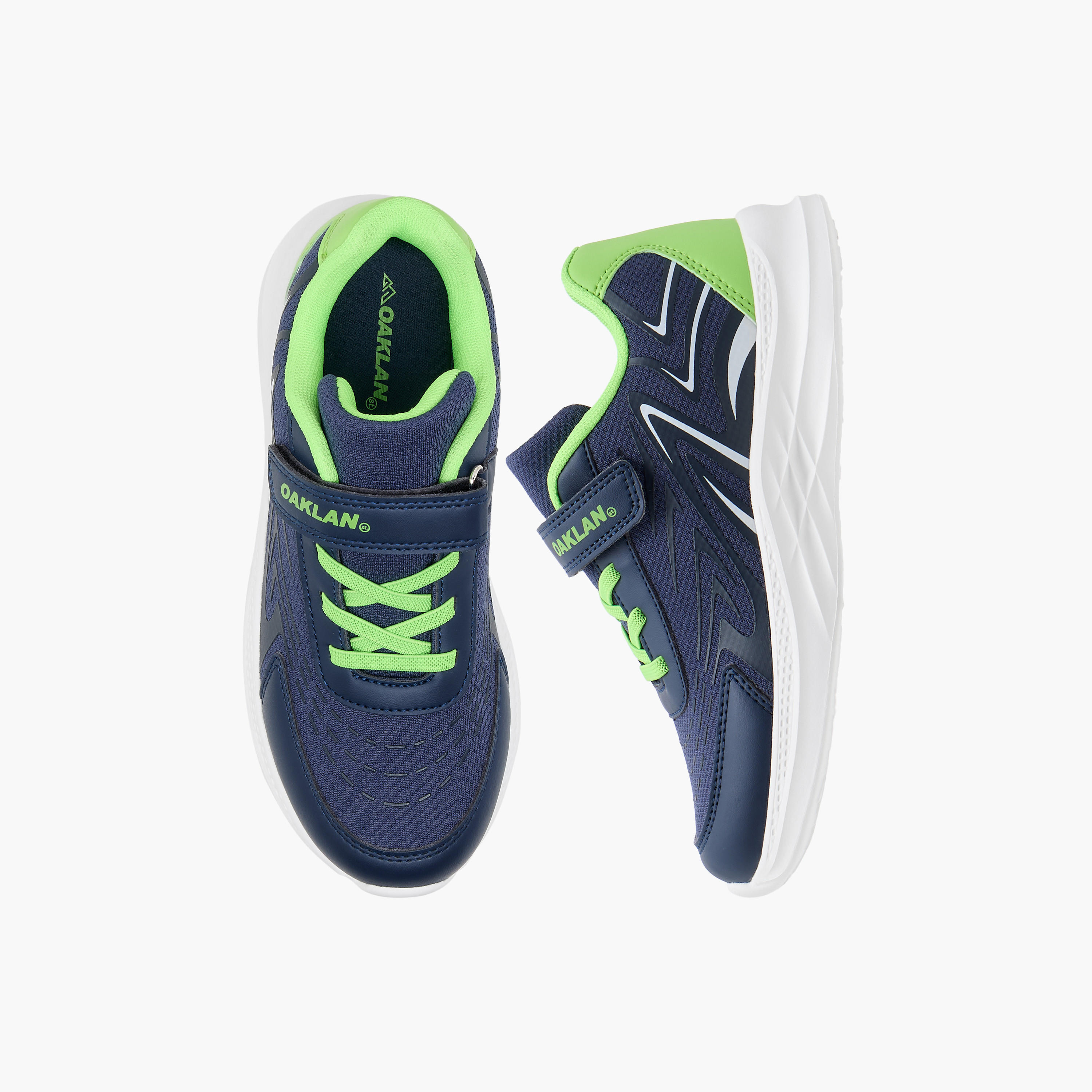 Oaklan by Shoexpress Panelled Sports Shoes with Hook and Loop Closure-boys-shoes-sneakers-image-1