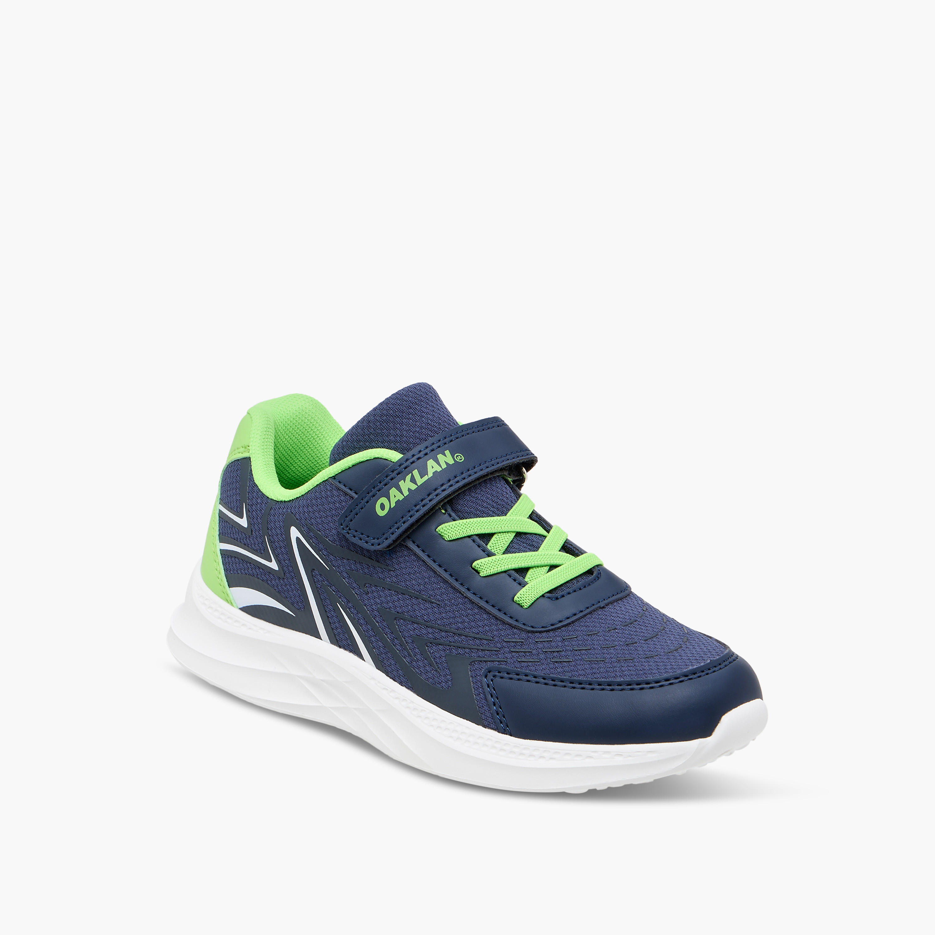 Oaklan by Shoexpress Panelled Sports Shoes with Hook and Loop Closure-boys-shoes-sneakers-image-2