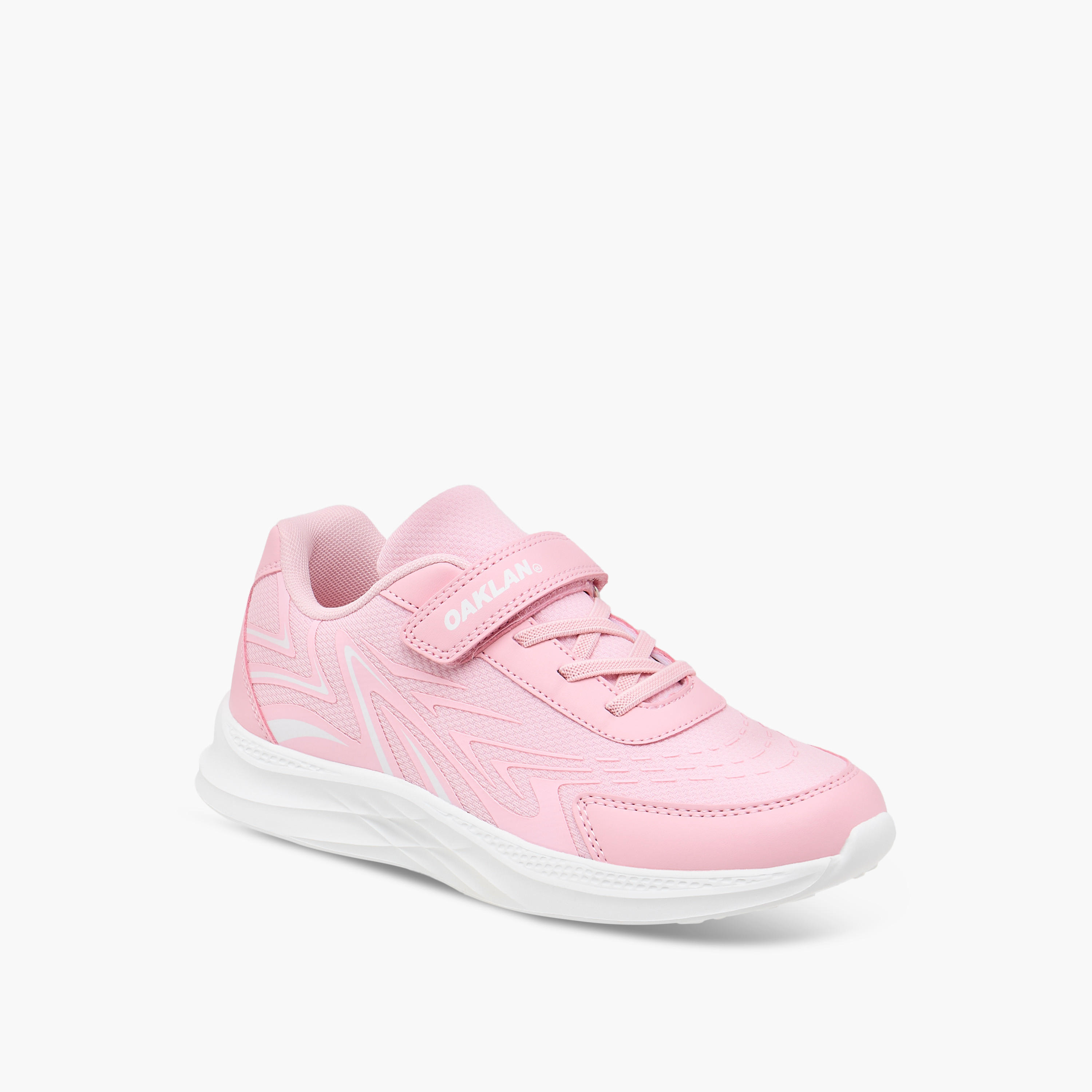 Oaklan by Shoexpress Panelled Sports Shoes with Hook and Loop Closure-girls-shoes-sports-image-2
