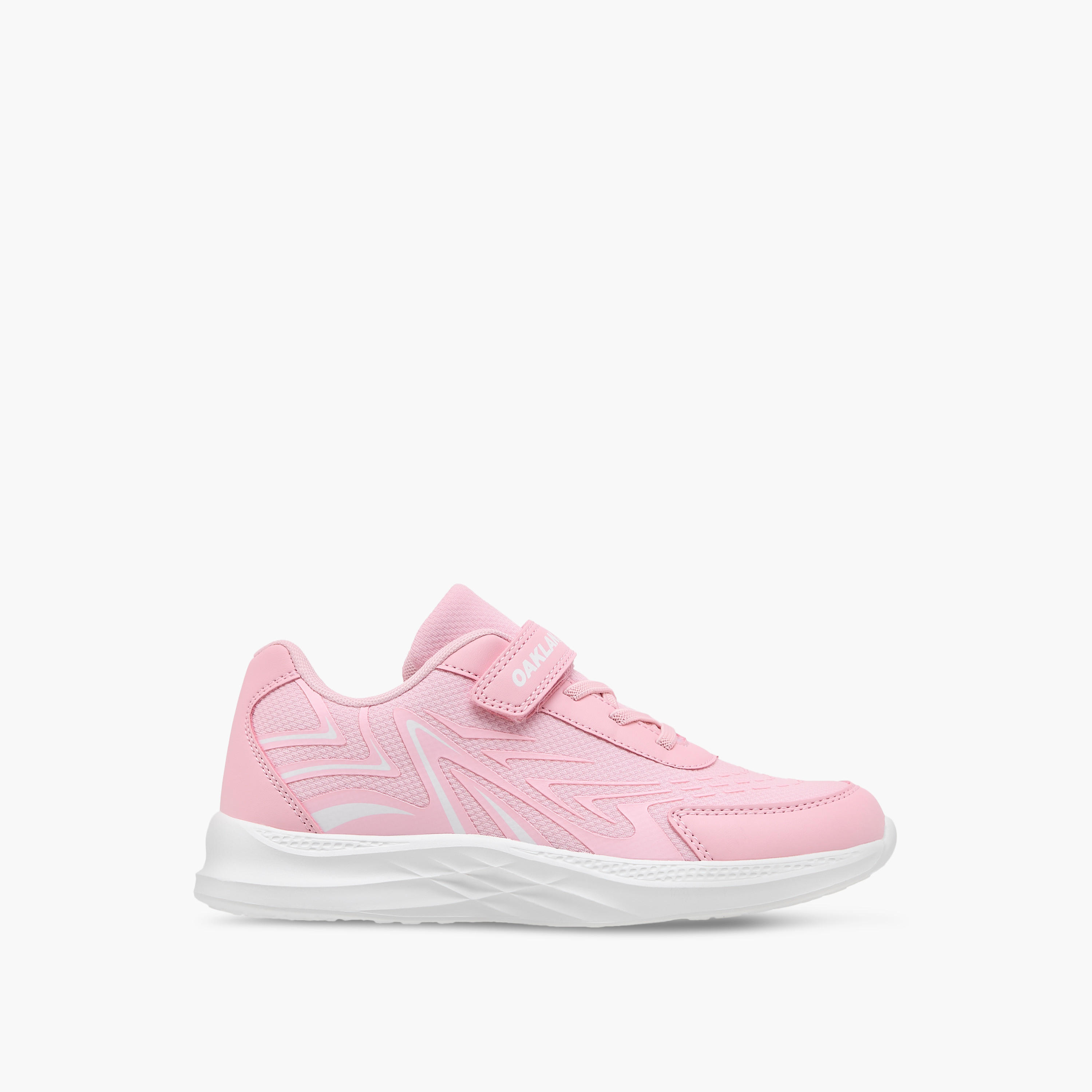 Oaklan by Shoexpress Panelled Sports Shoes with Hook and Loop Closure-girls-shoes-sports-image-3