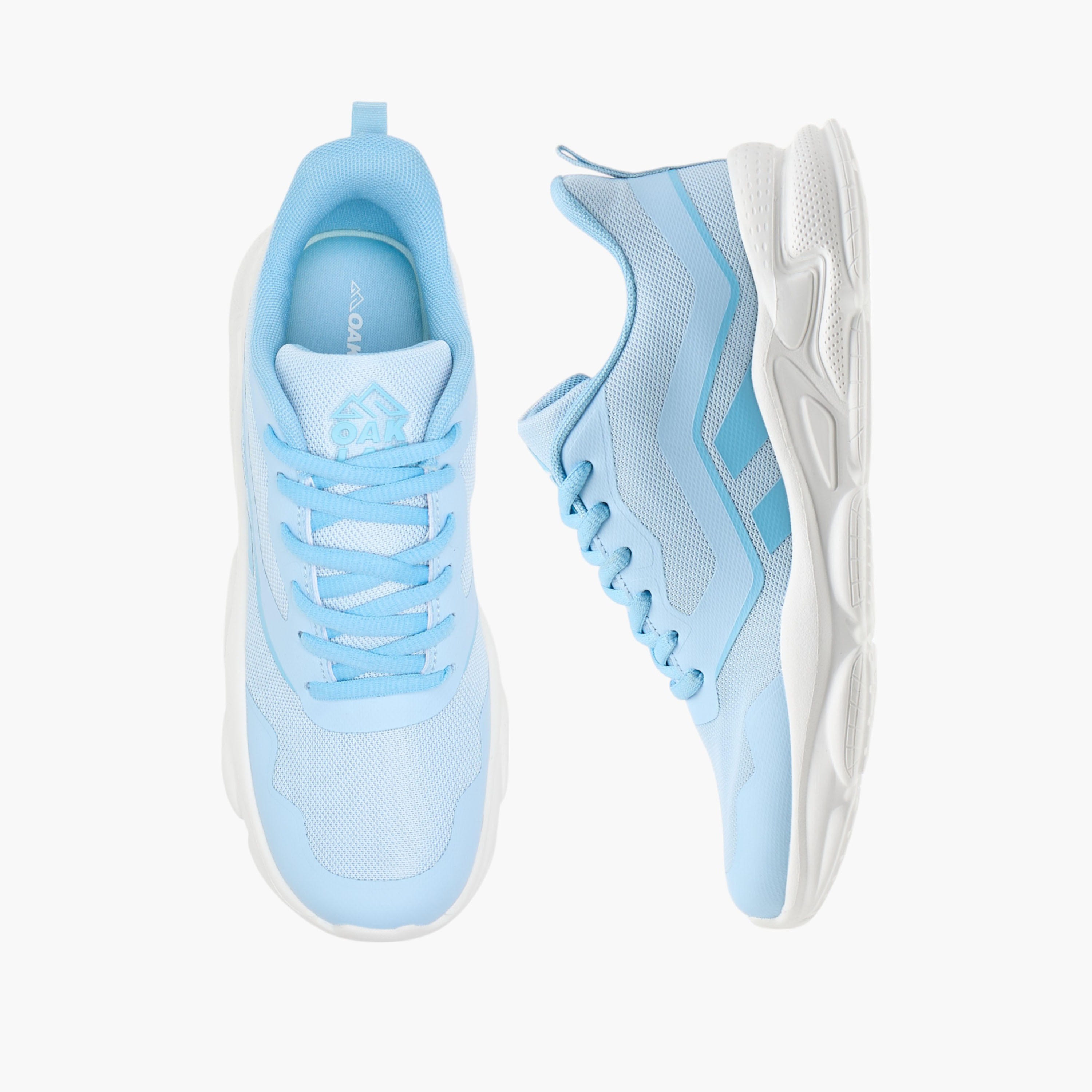 Oaklan by Shoexpress Textured Lace-Up Sports Shoes with Pull Tabs-sports-women-shoes-image-1