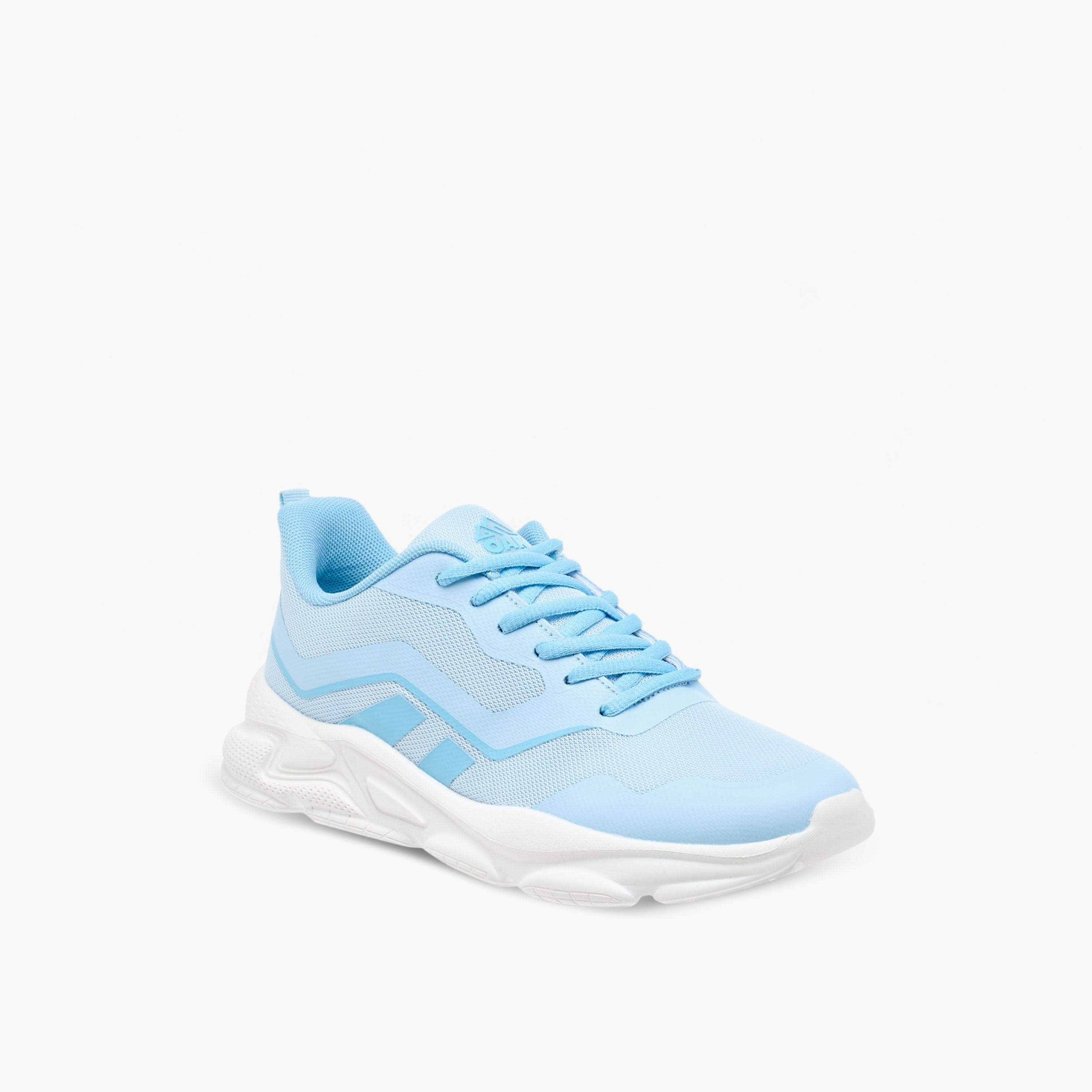 Oaklan by Shoexpress Textured Lace-Up Sports Shoes with Pull Tabs-sports-women-shoes-image-2