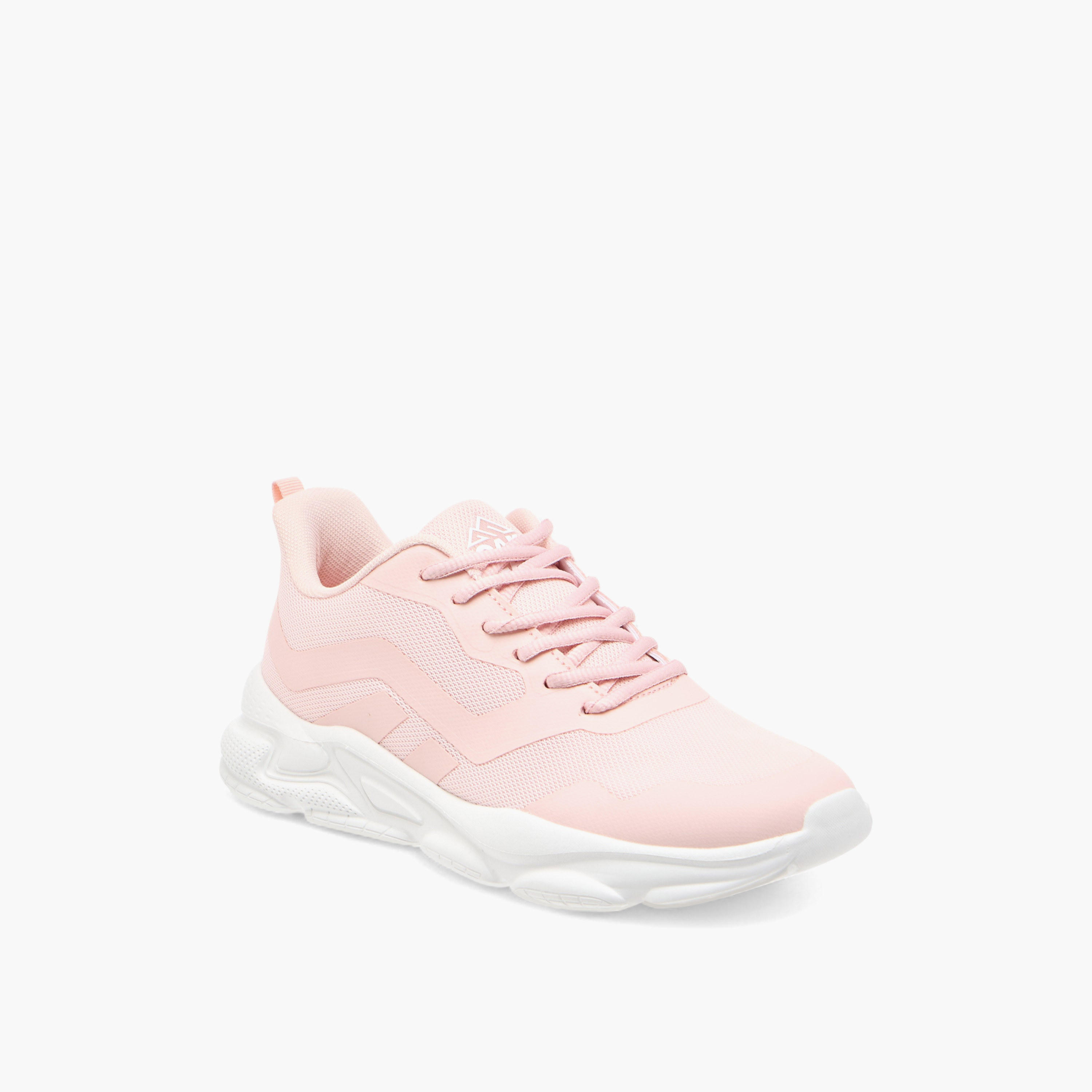 Oaklan by Shoexpress Textured Lace-Up Sports Shoes with Pull Tabs-sports-women-shoes-image-2