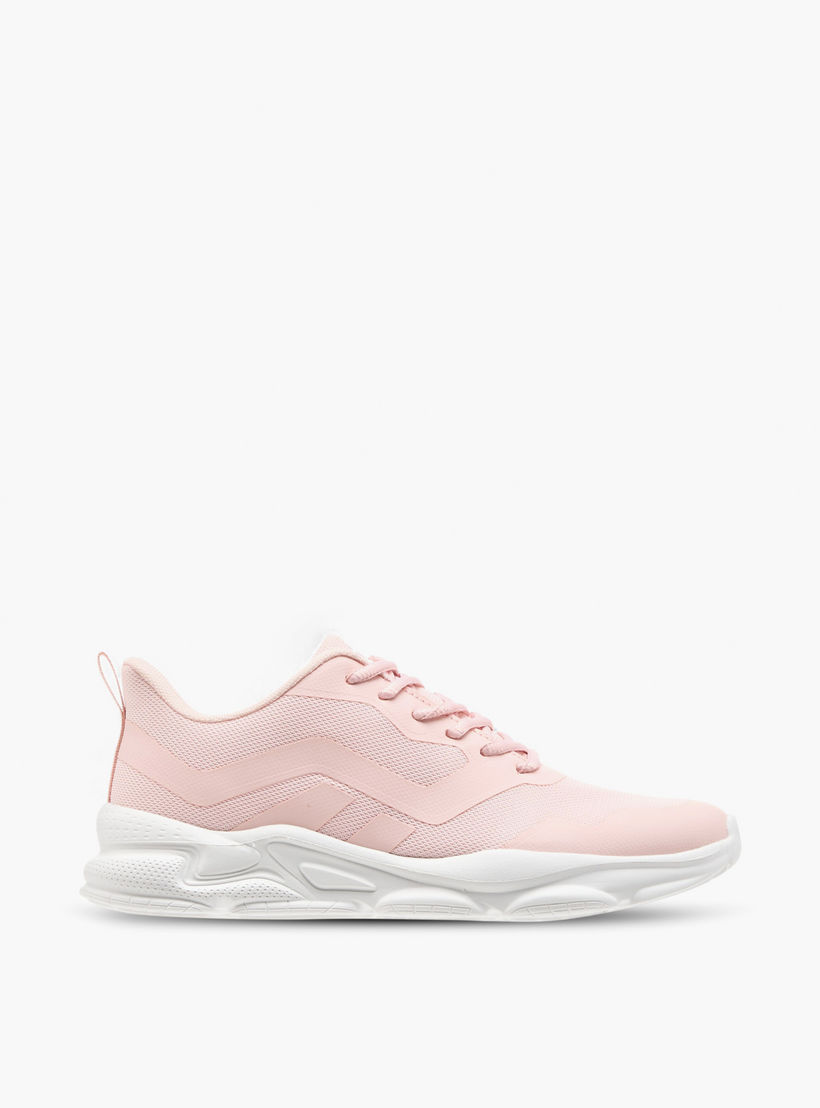 Oaklan by Shoexpress Textured Lace-Up Sports Shoes with Pull Tabs-sports-women-shoes-image-3