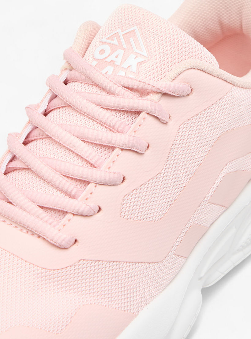 Oaklan by Shoexpress Textured Lace-Up Sports Shoes with Pull Tabs-sports-women-shoes-image-4