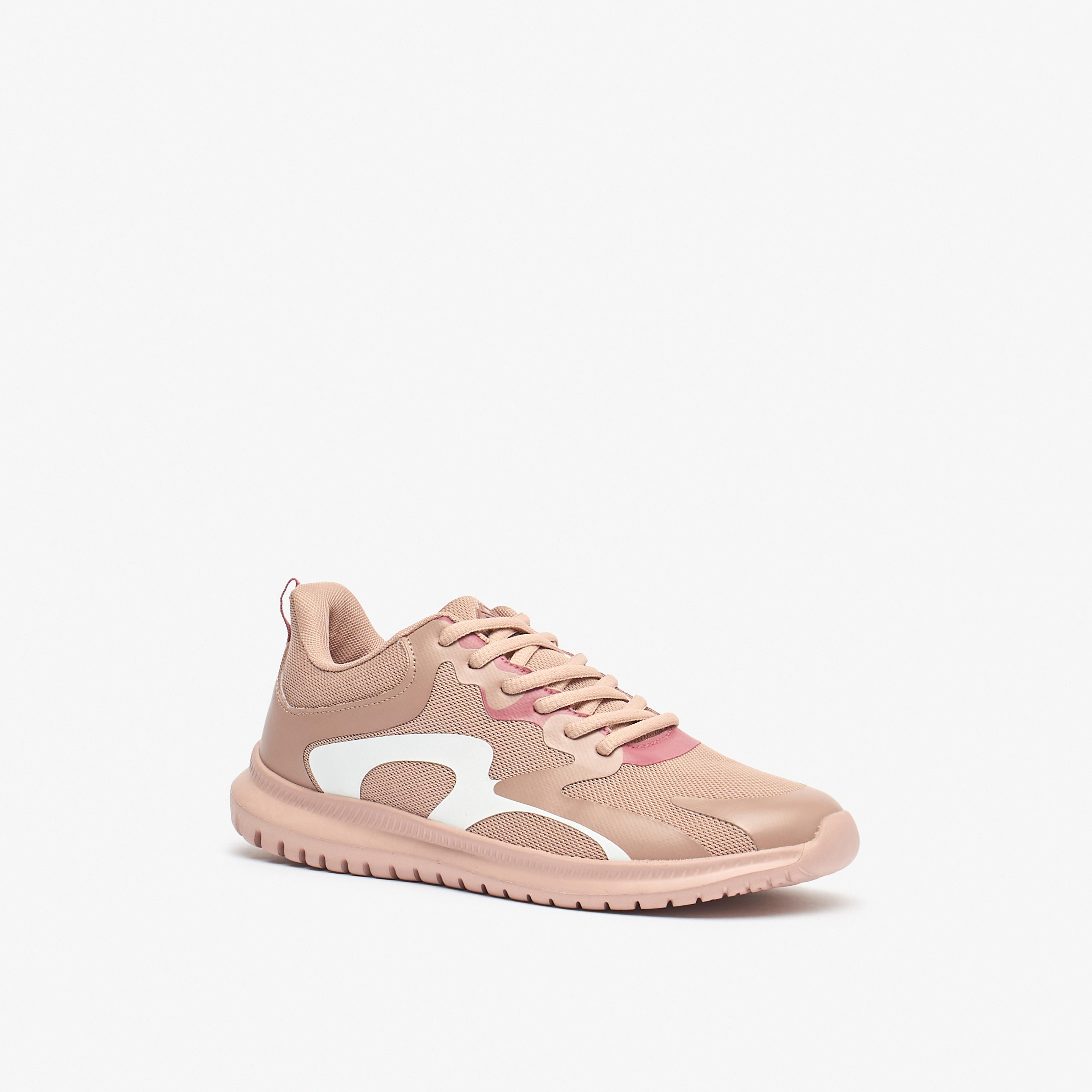 Oaklan by Shoexpress Panelled Lace-Up Sports Shoes with Pull Tabs-women-shoes-sneakers-image-1