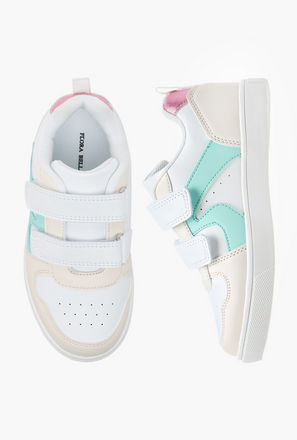 Flora Bella Colourblock Sneakers with Hook and Loop Closure-girls-shoes-sneakers-image-1