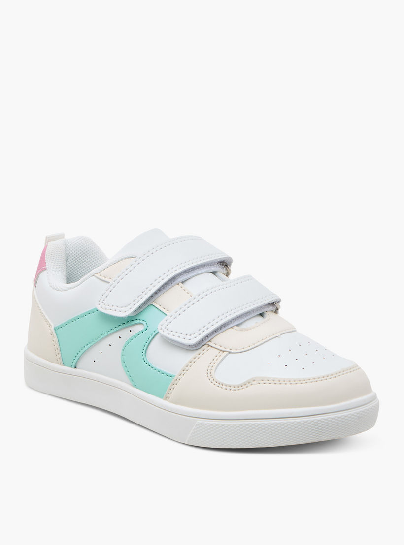 Flora Bella Colourblock Sneakers with Hook and Loop Closure-girls-shoes-sneakers-image-2
