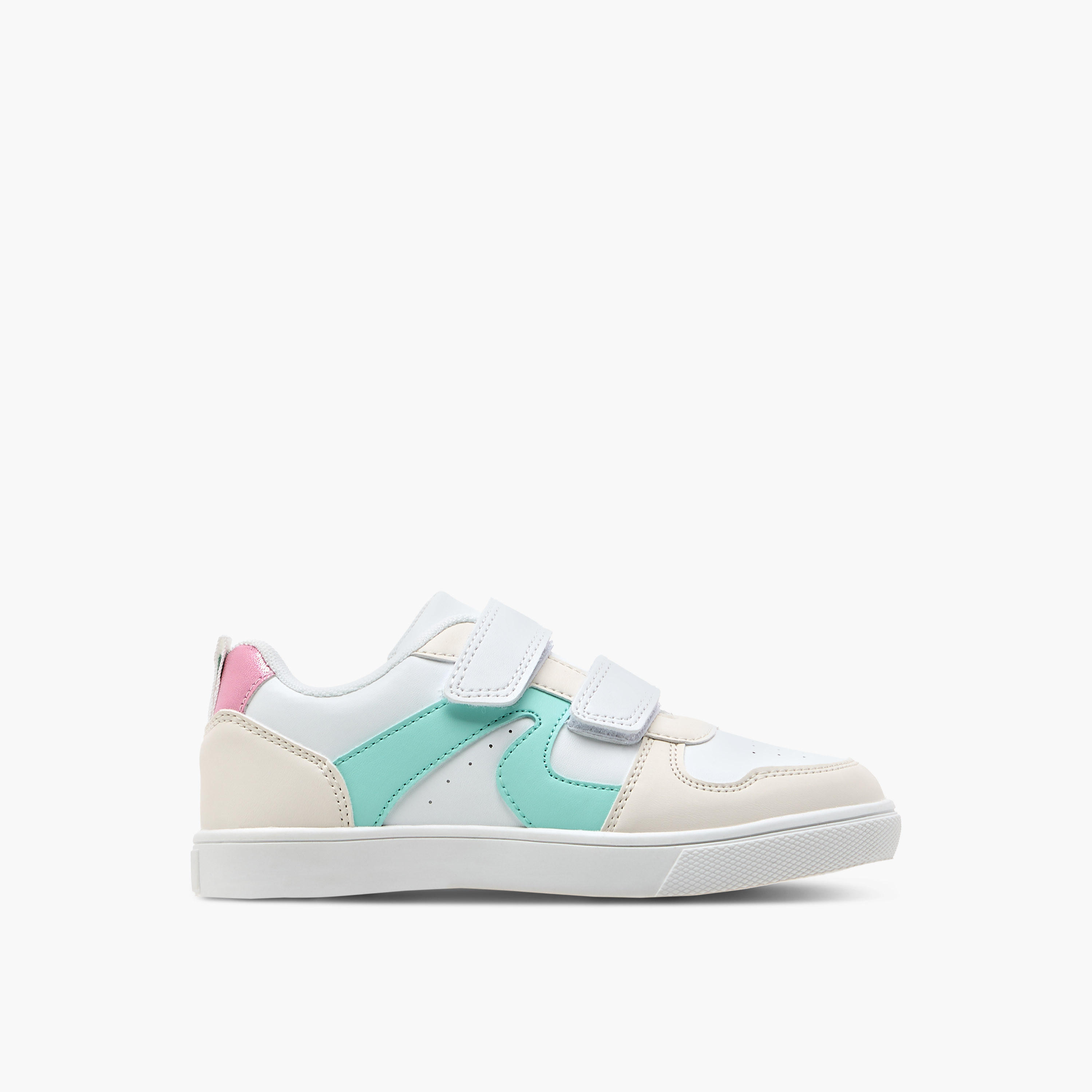 Flora Bella Colourblock Sneakers with Hook and Loop Closure-girls-shoes-sneakers-image-3