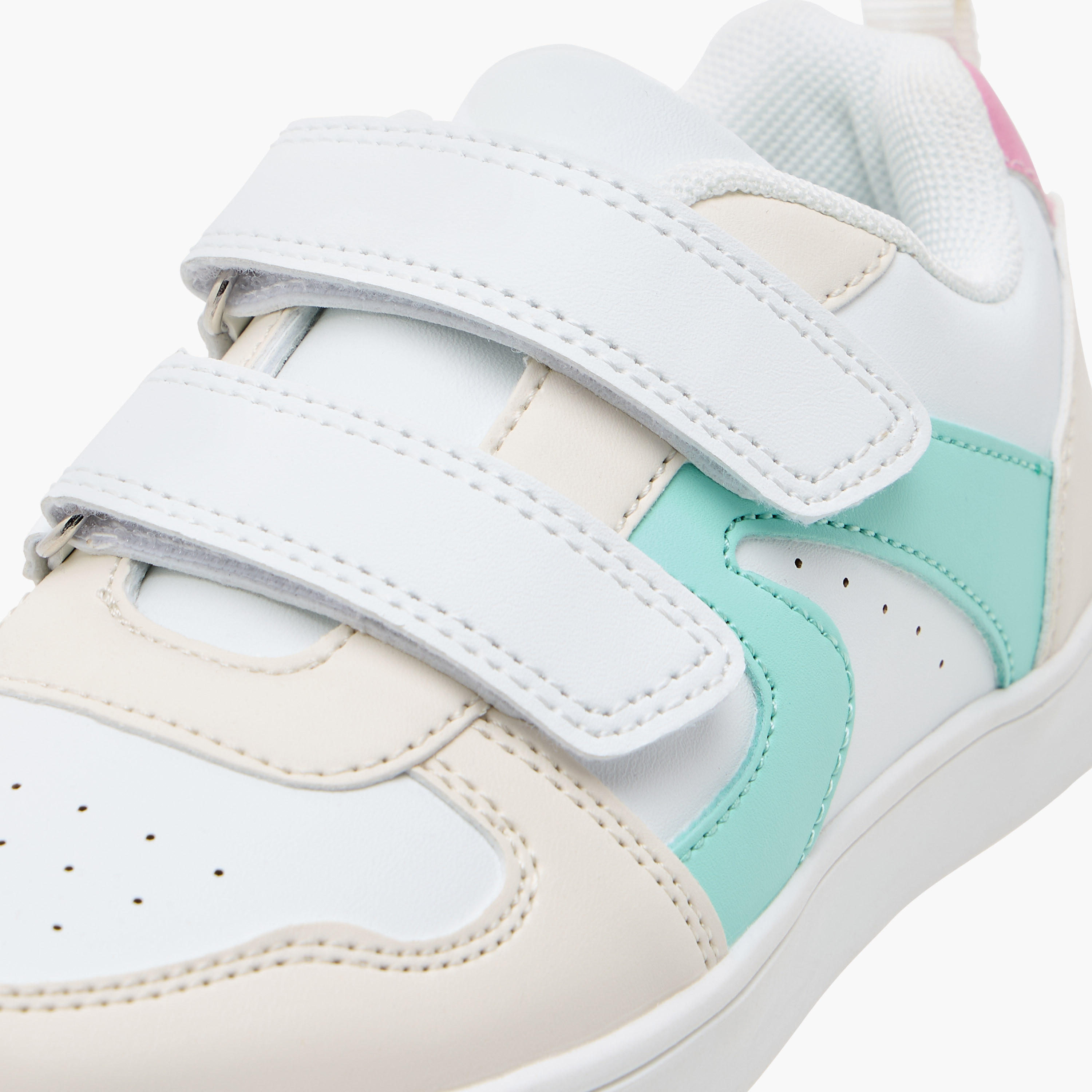 Flora Bella Colourblock Sneakers with Hook and Loop Closure-girls-shoes-sneakers-image-4