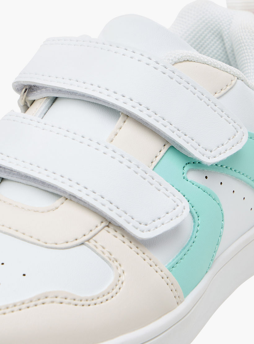 Flora Bella Colourblock Sneakers with Hook and Loop Closure-girls-shoes-sneakers-image-4
