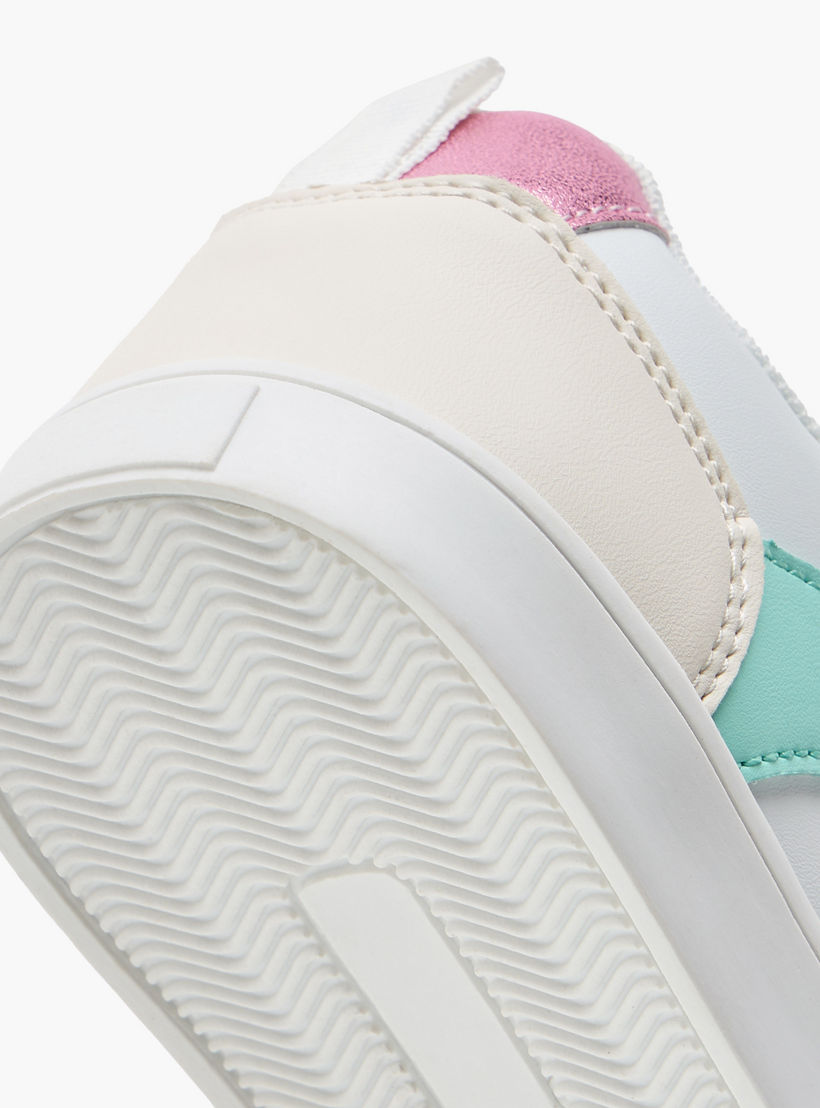 Flora Bella Colourblock Sneakers with Hook and Loop Closure-girls-shoes-sneakers-image-5