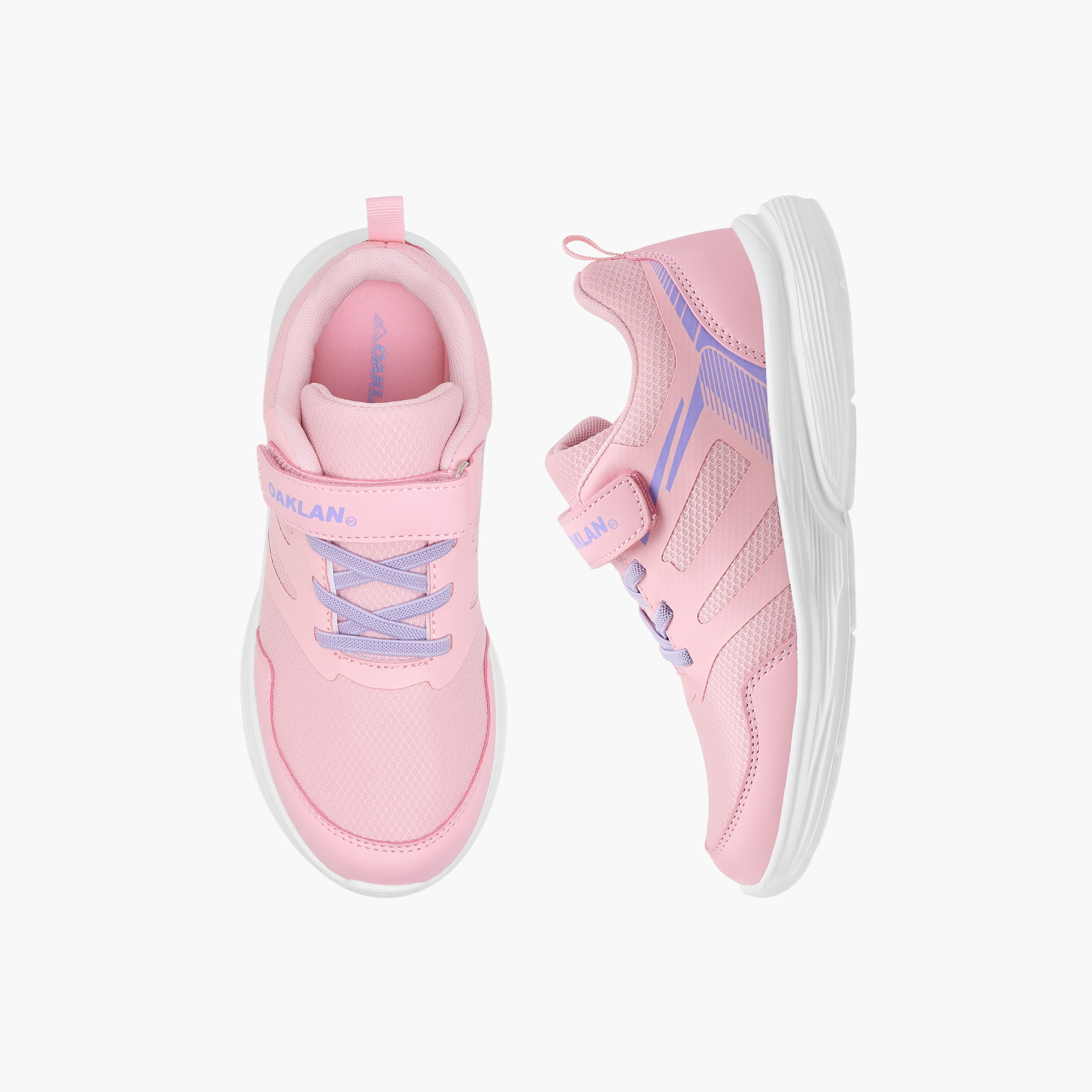 Oaklan by Shoexpress Panelled Sports Shoes with Hook and Loop Closure-girls-shoes-sports-image-1